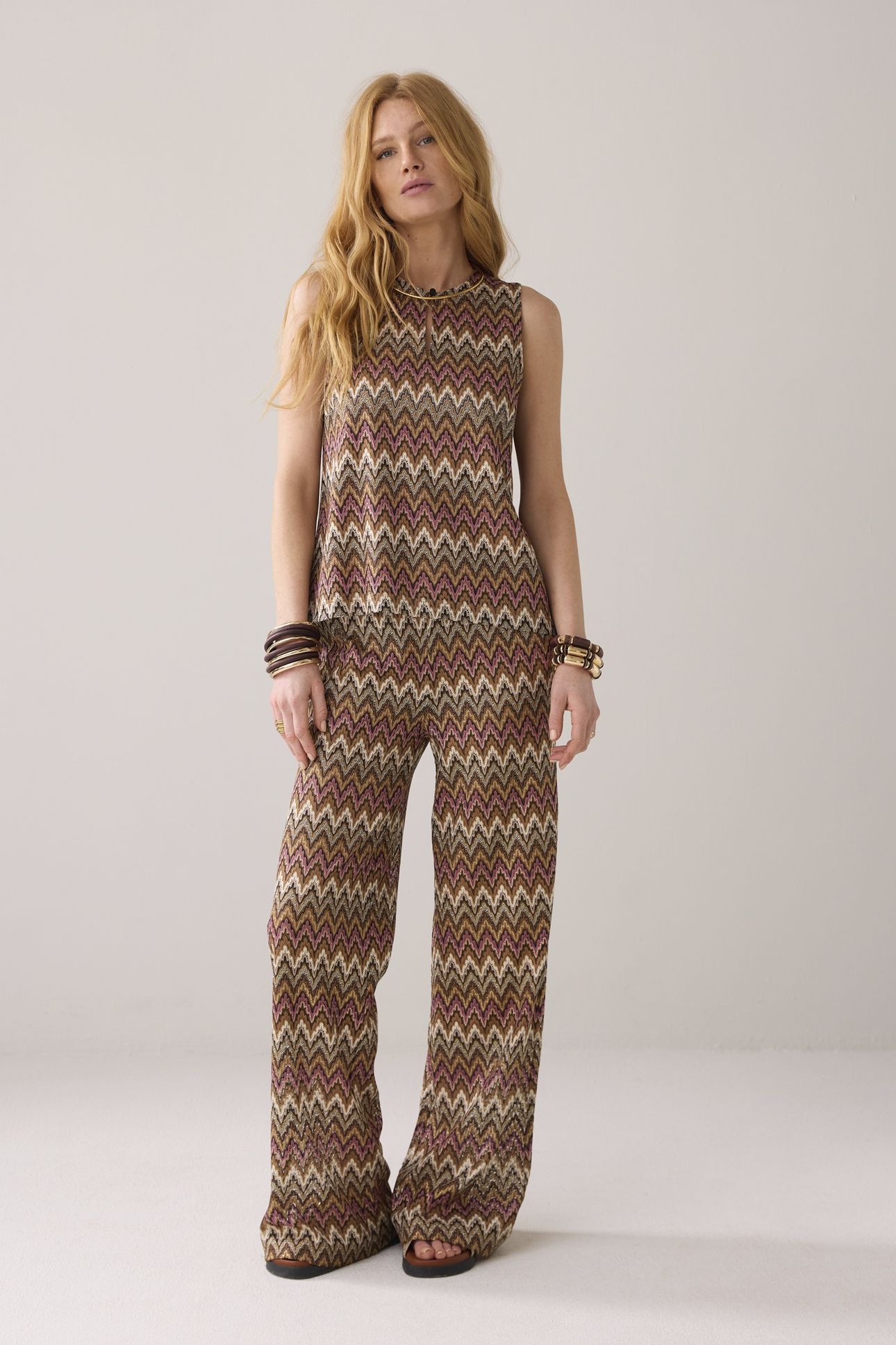 SLEEVELESS ZIG ZAG TOP MULTICOLOUR 1