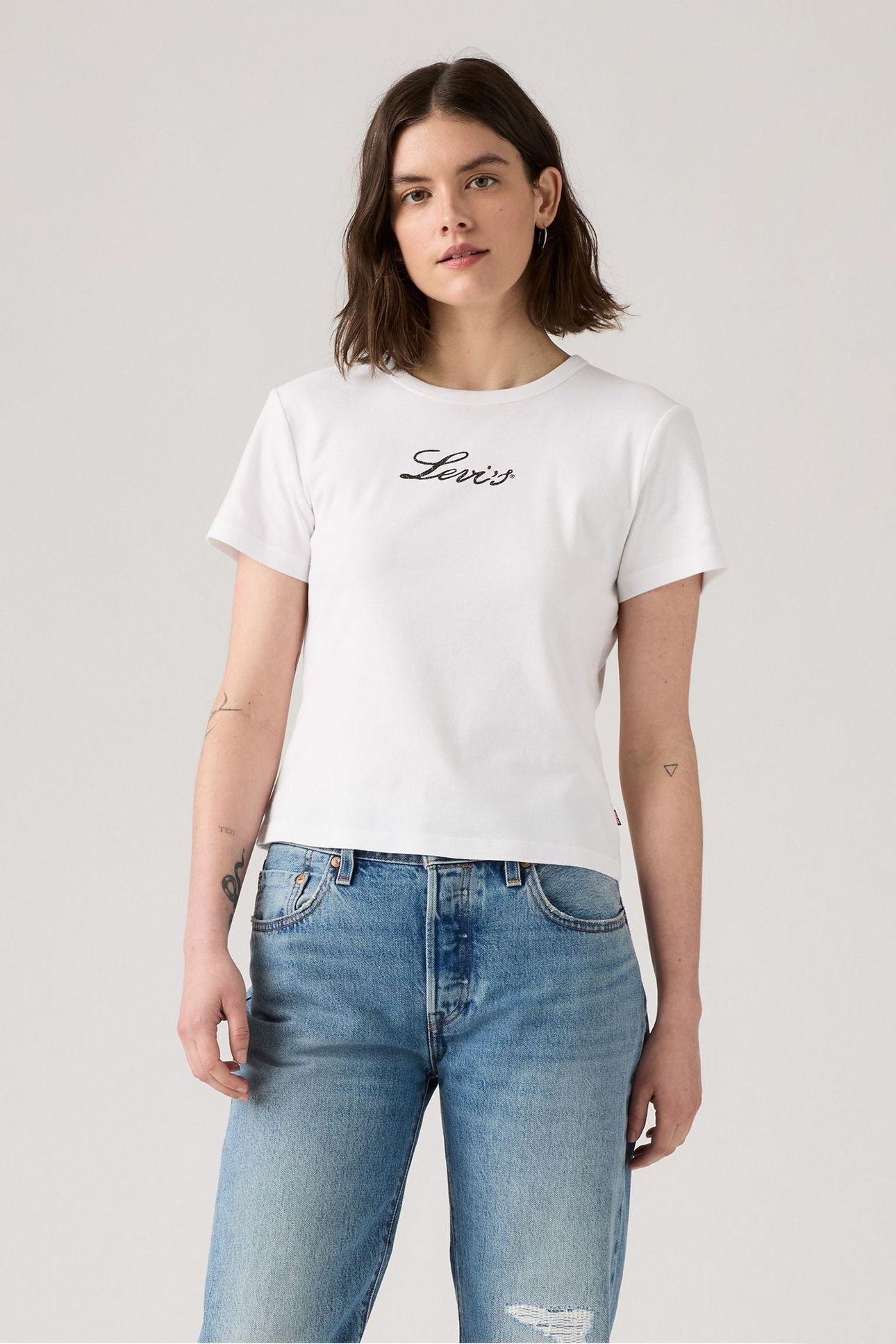 GRAPHIC RICKIE TEE GLITTER SCRIPT BRIGHT 2