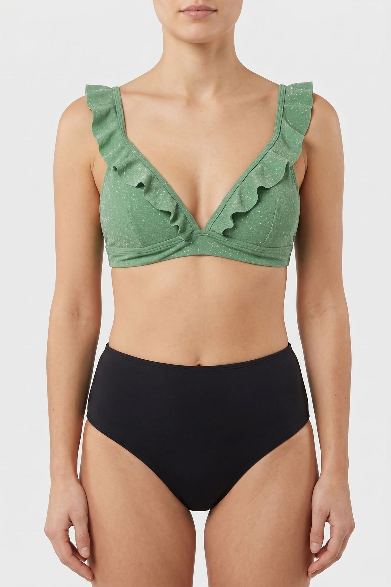 BOBBY BIKINI TOP SICILY GLITTER KELLY GREEN 1
