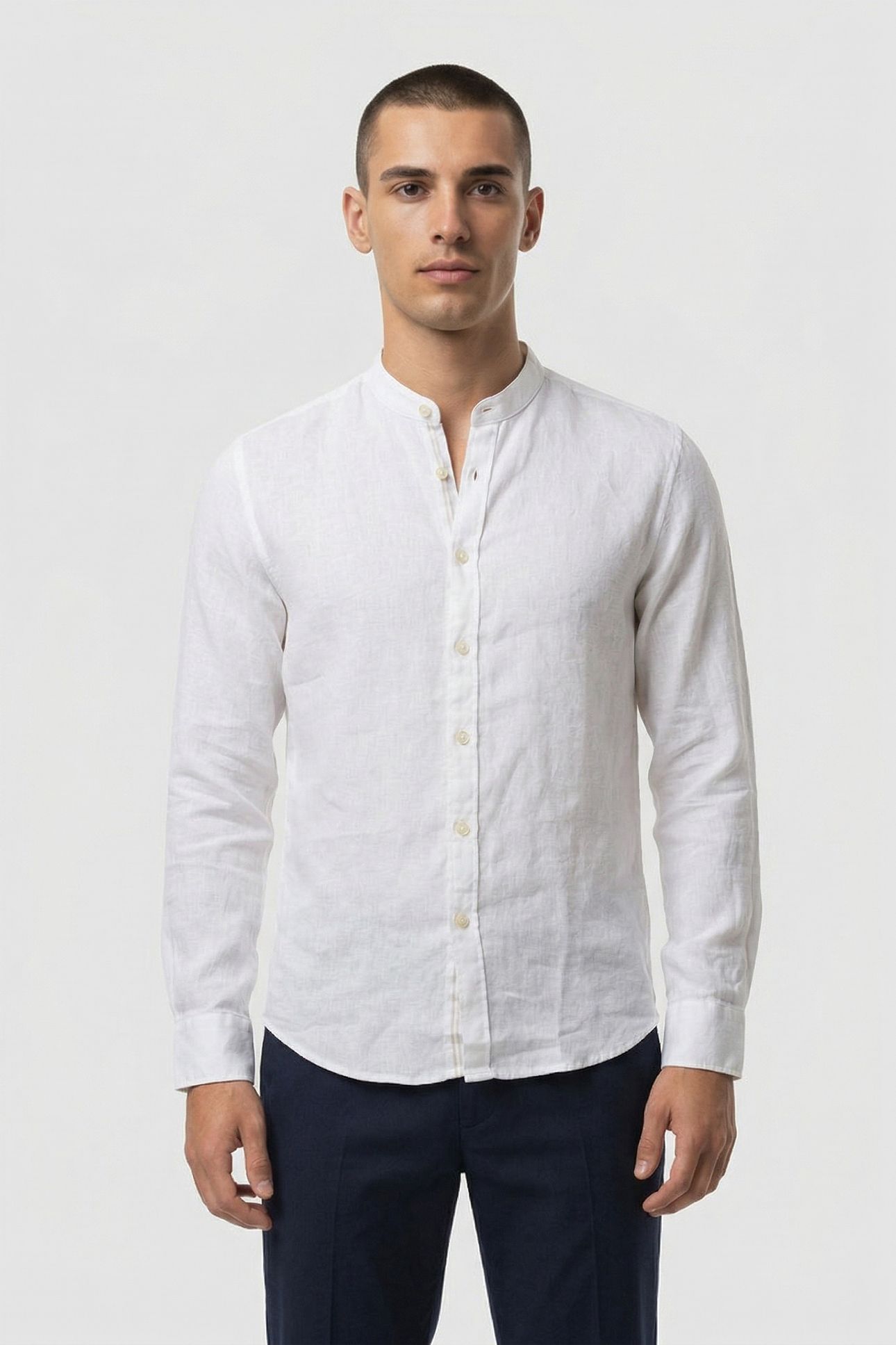 DS-ANDRU MAO SHIRT WHITE 1