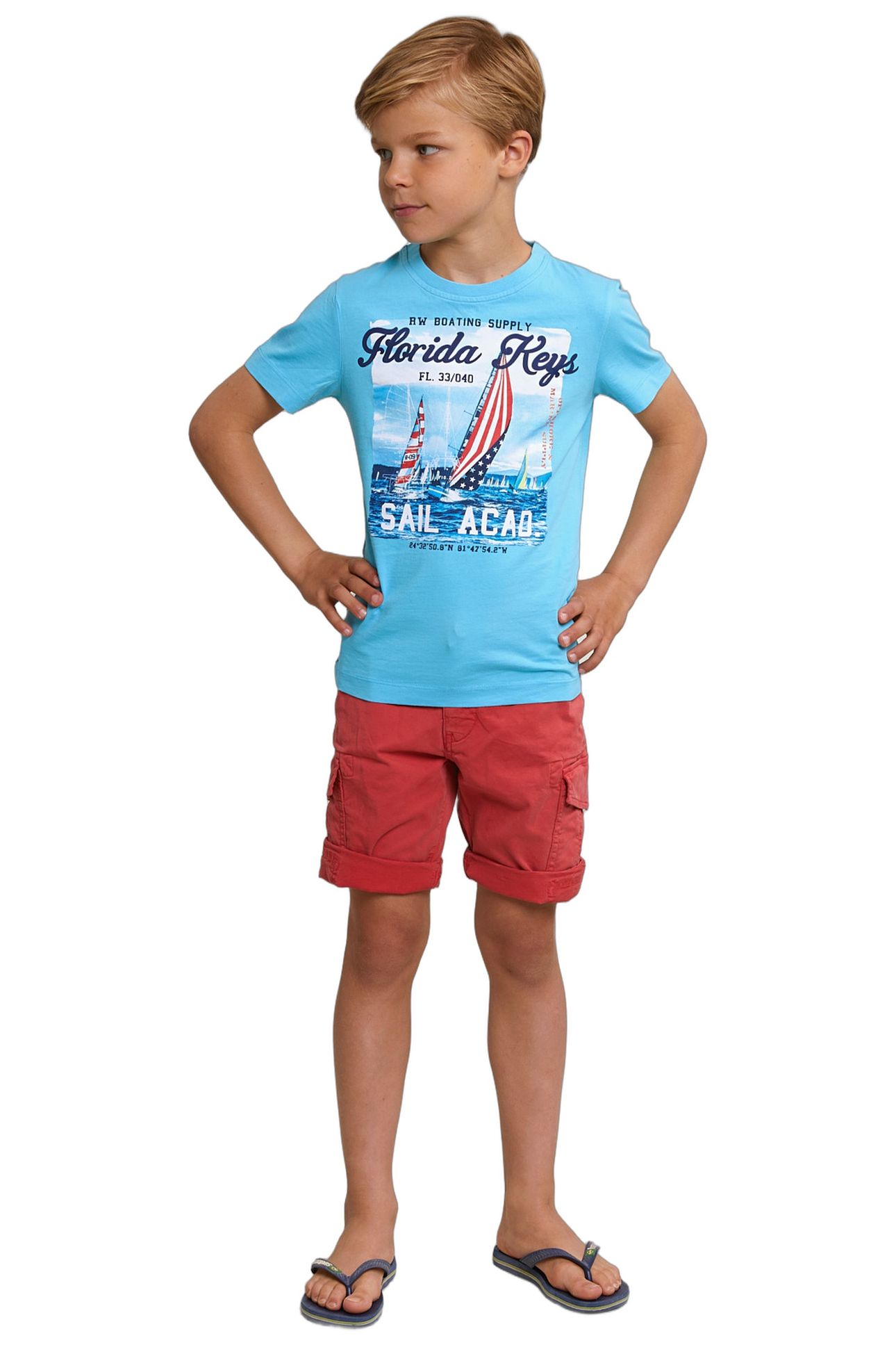 NORMAL FIT BASIC T-SHIRT SHORT SLEEVES ACQUA 2