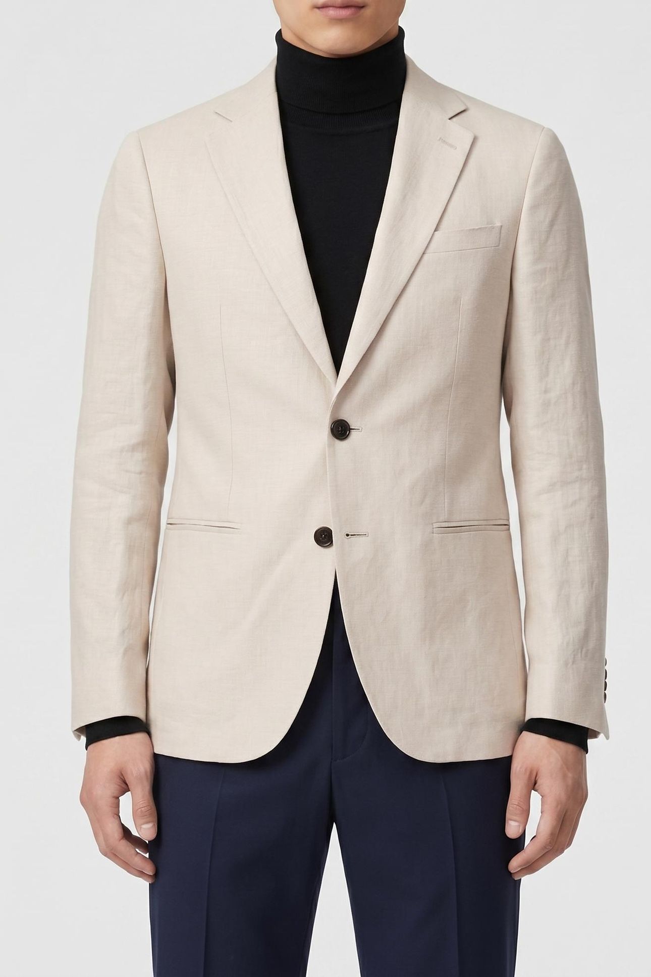 FORMAL LINEN JACKET STONE 1