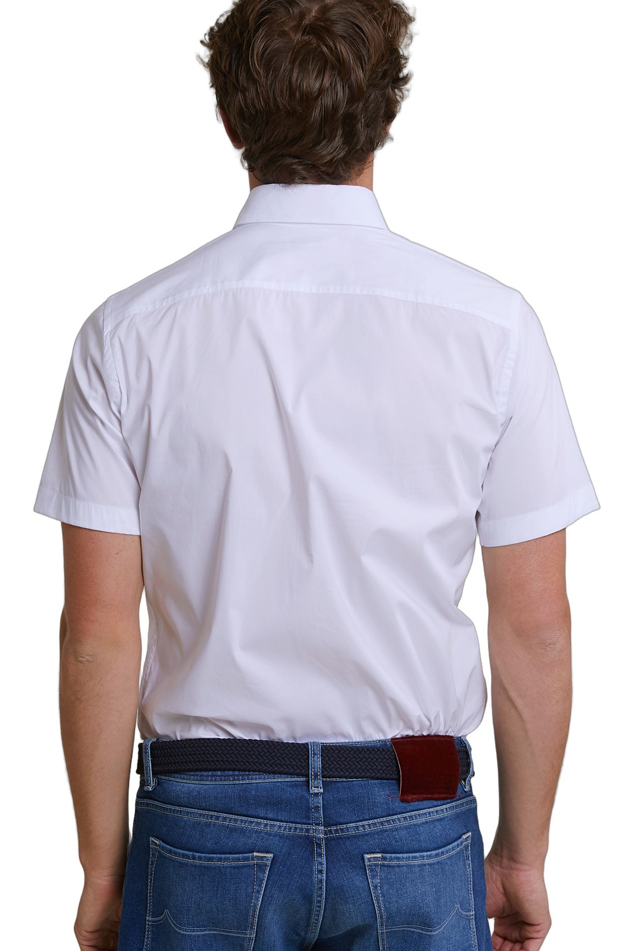 CUSTOM FIT UNI PERFORMANCE STRETCH SHIRT SHORT SLEEVES WHITE 4