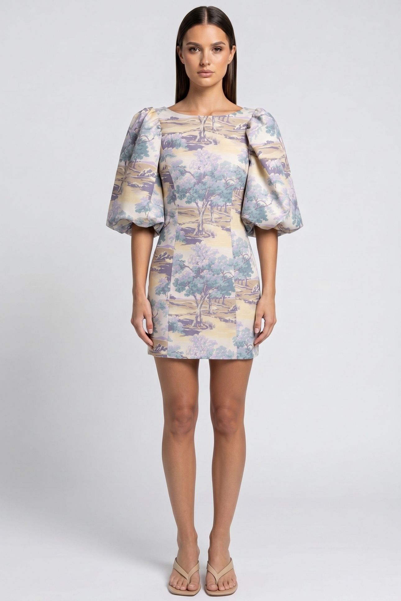 DAMIEN DRESS BEIGE 1