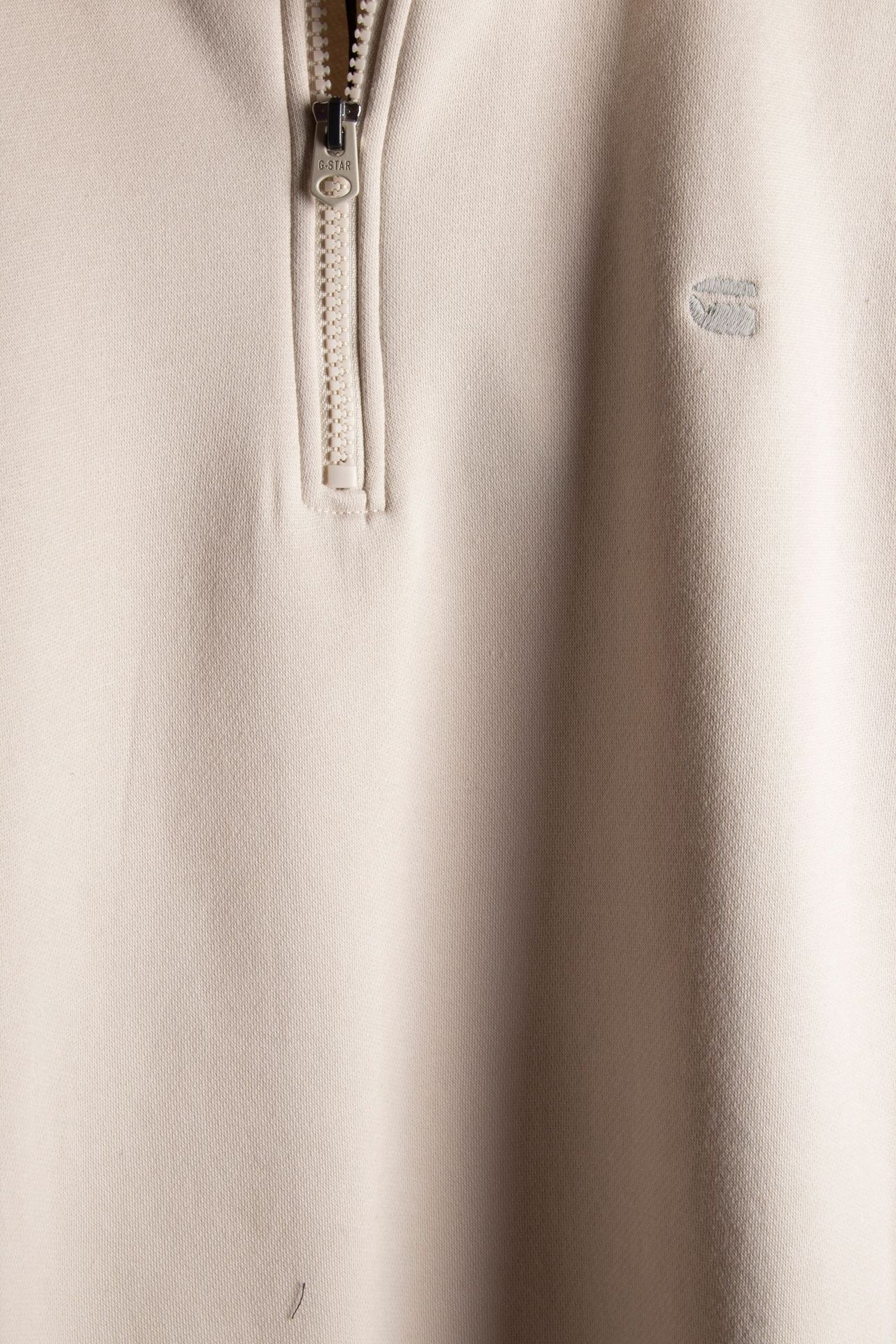 HALF ZIP STAND UP COLLAR SWEAT L/S WHITE 4