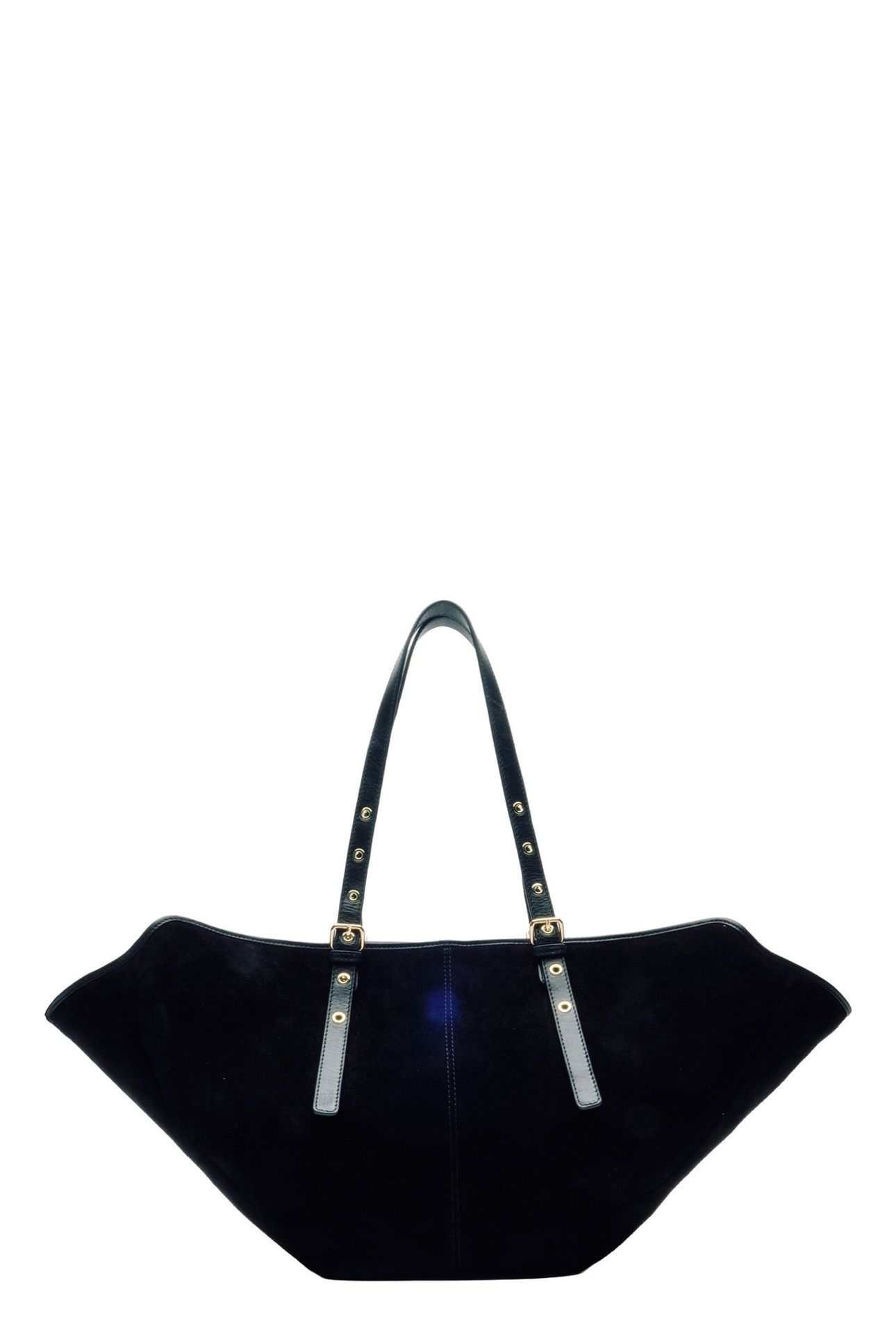 NORA SUEDE BLACK W. GOLD 1