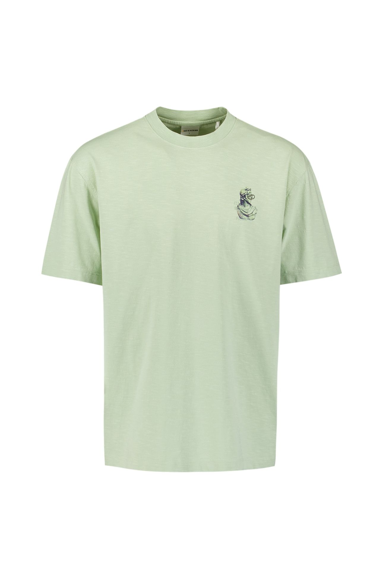 T-SHIRT CREWNECK SLUB PLACED PRINTS MINT 5