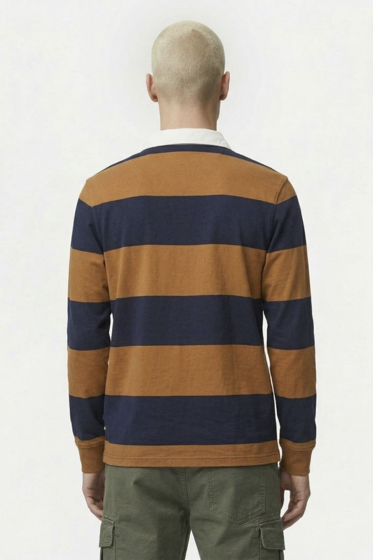 RUGBY LONG SLEEVE POLO DARK SAPPHIRE/WHEAT BOOT 2