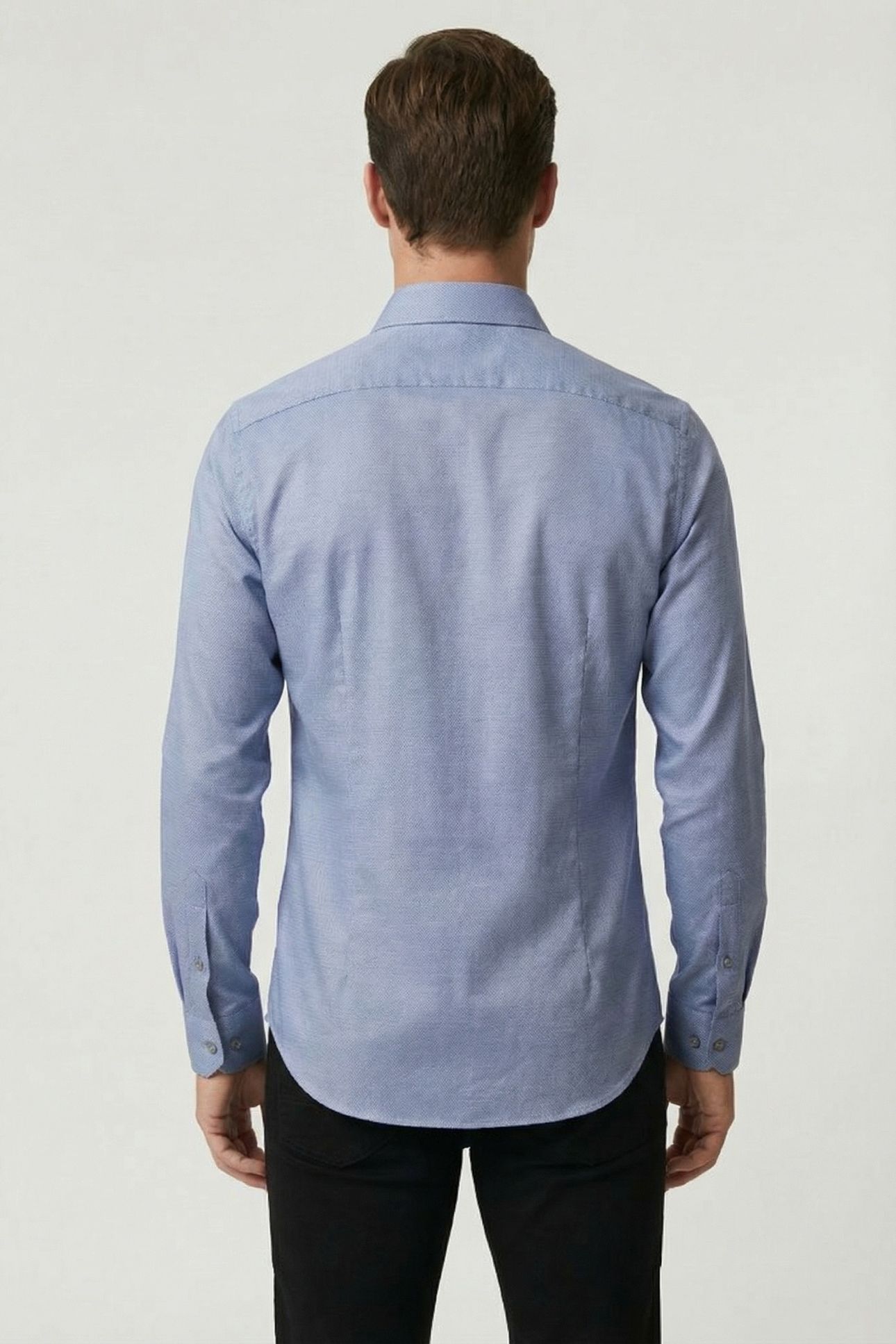 SLIM ESSENTIAL POPLIN DRESS SHIRT NAVY 2