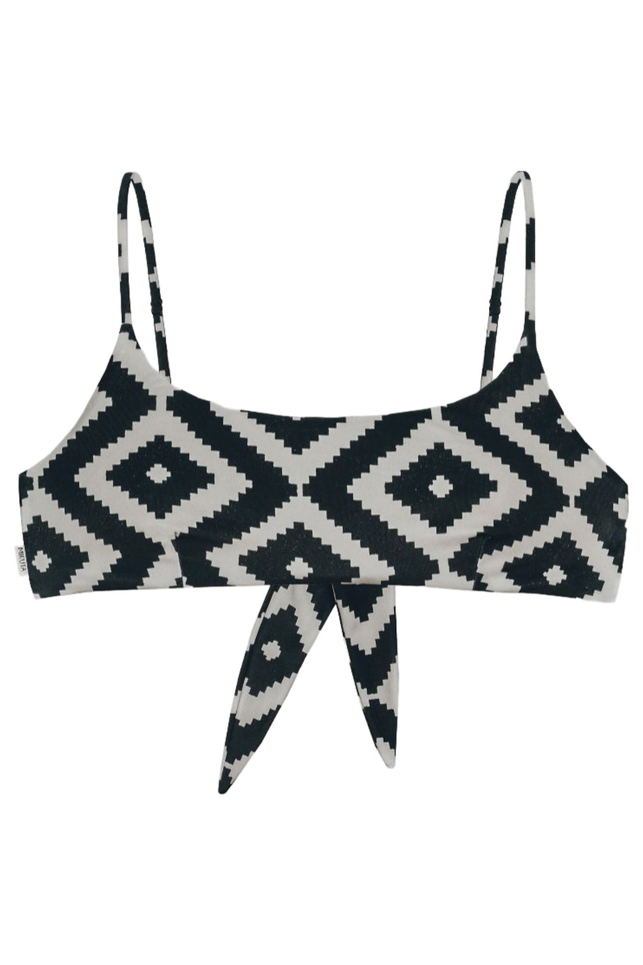 THE PRINTED BIKINI TOP WHITE 1