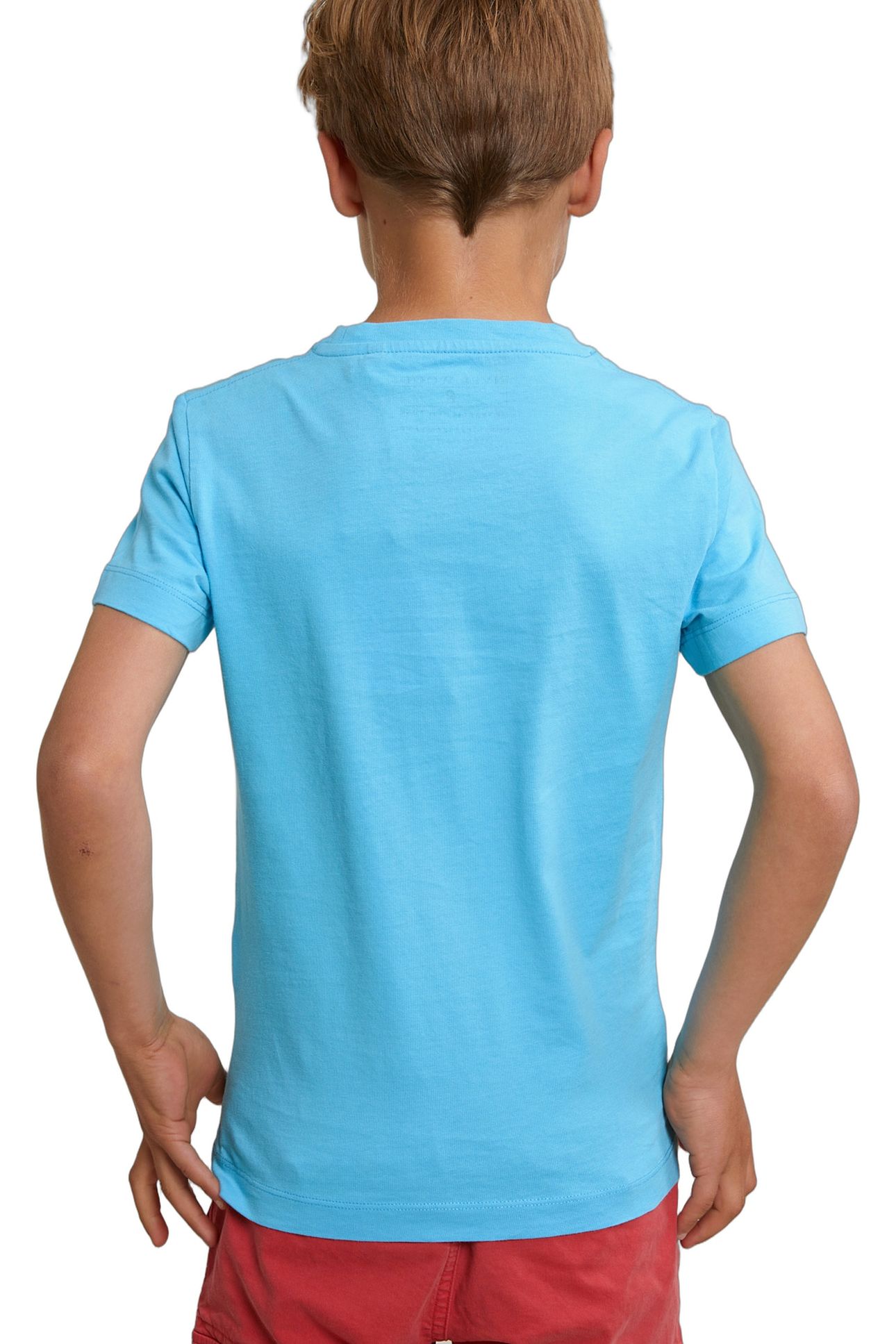 NORMAL FIT BASIC T-SHIRT SHORT SLEEVES ACQUA 4