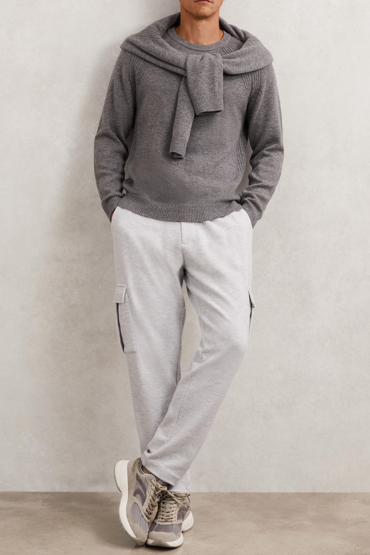 JERSEY CARGO TROUSER GREY MARL 2