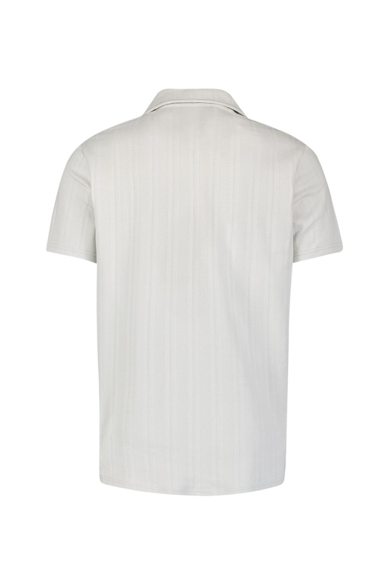 POLO REVERS SOLID VERTICAL JACQUARD STRIPES CHALK 4