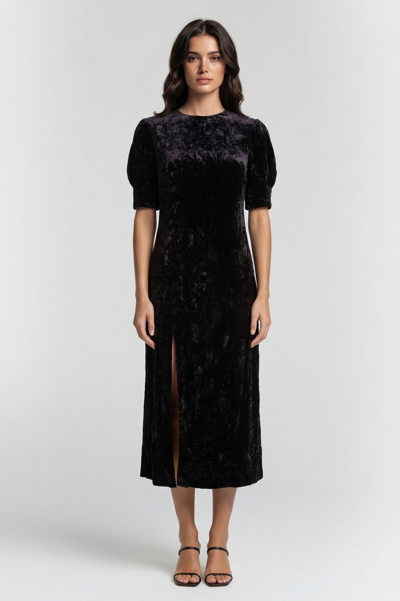 ACELIA VELVET DRESS PARTY BLACK 1