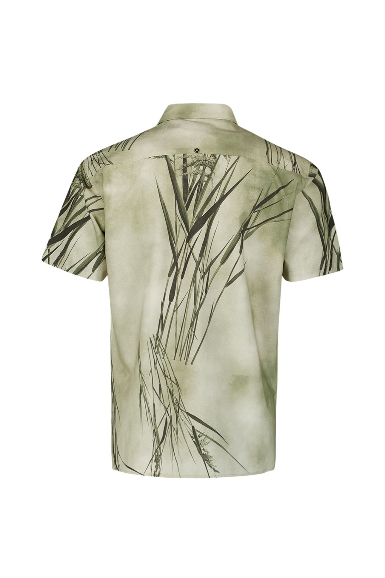 SHIRT SHORT SLEEVE REVERS COLLAR ALLOVER PRINTED MINT 5