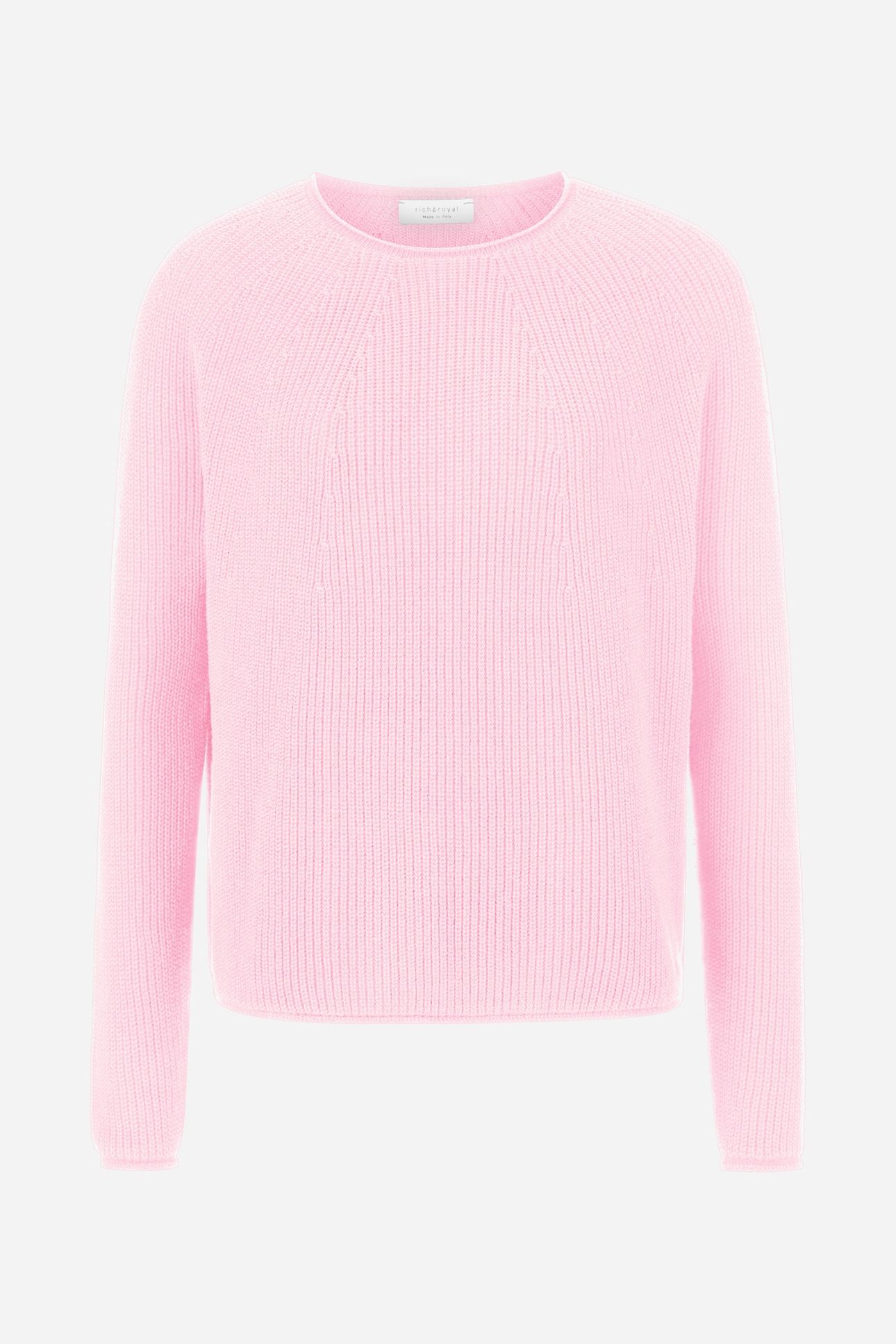 SEAMLESS CREW-NECK HALF CARDIGAN STRAWBERRY CREAM 4