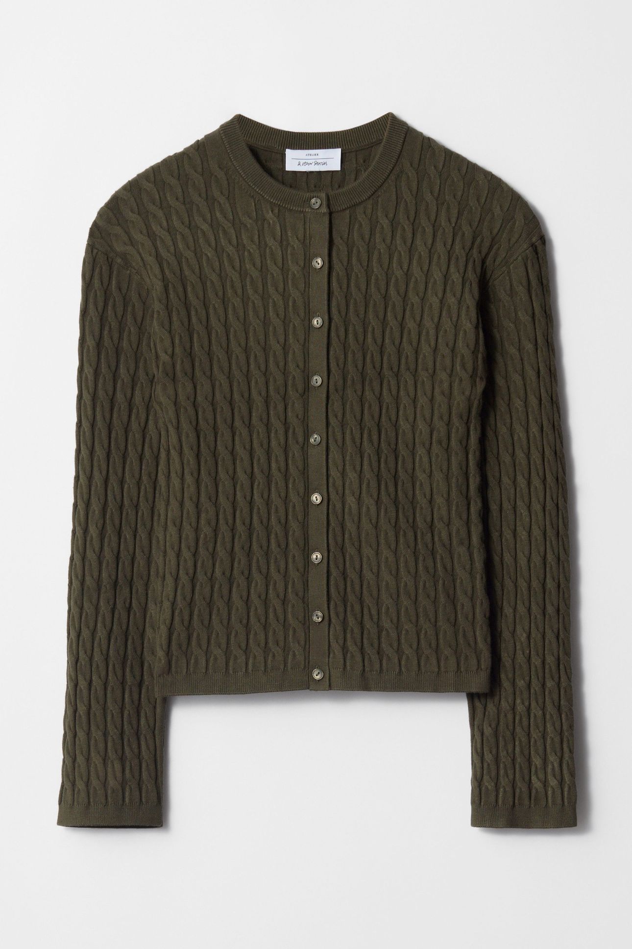 OSSI CABLE CARDIGAN KHAKI 3