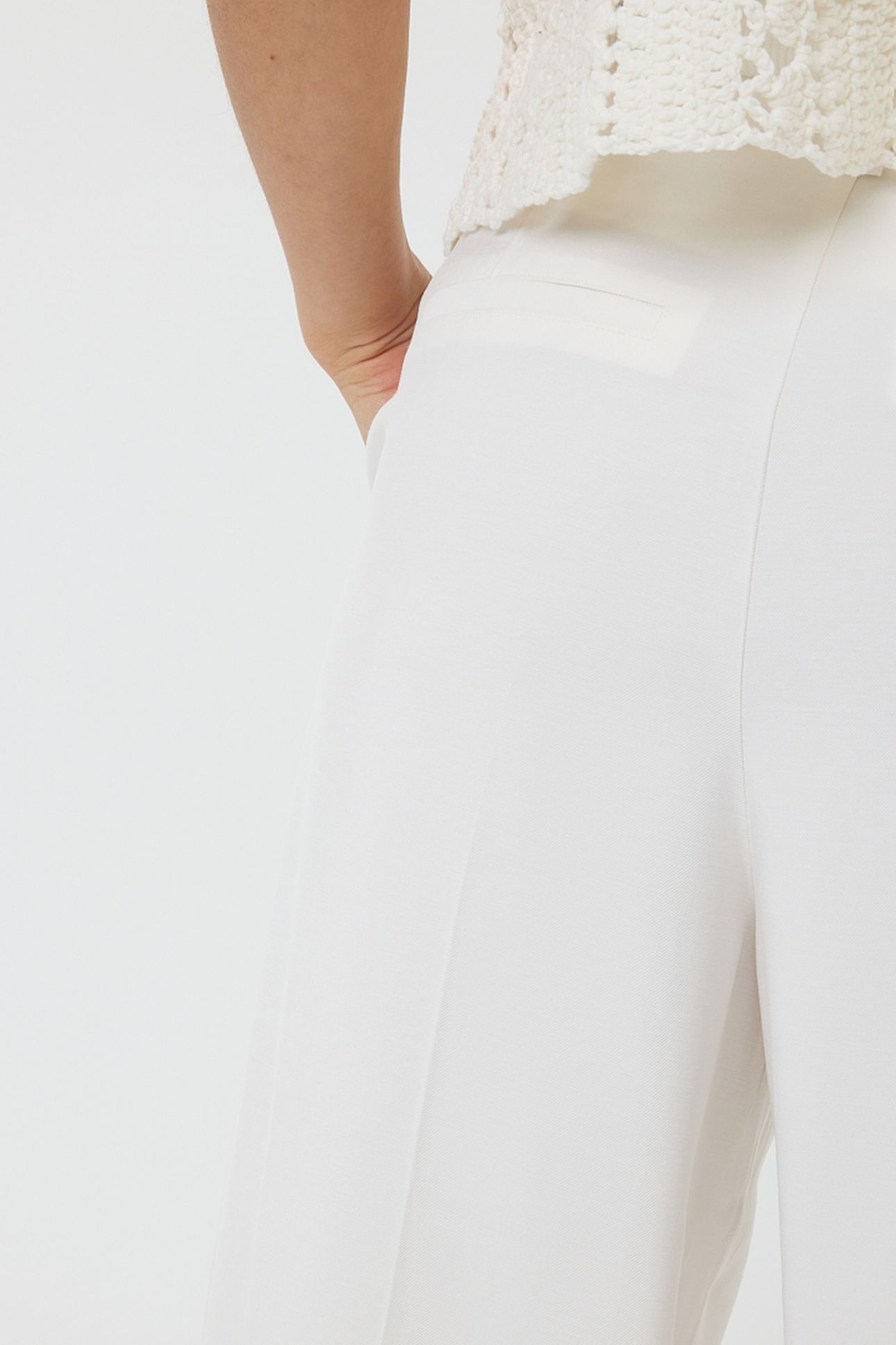 TROUSERS WB PLEAT OFF WHITE 6