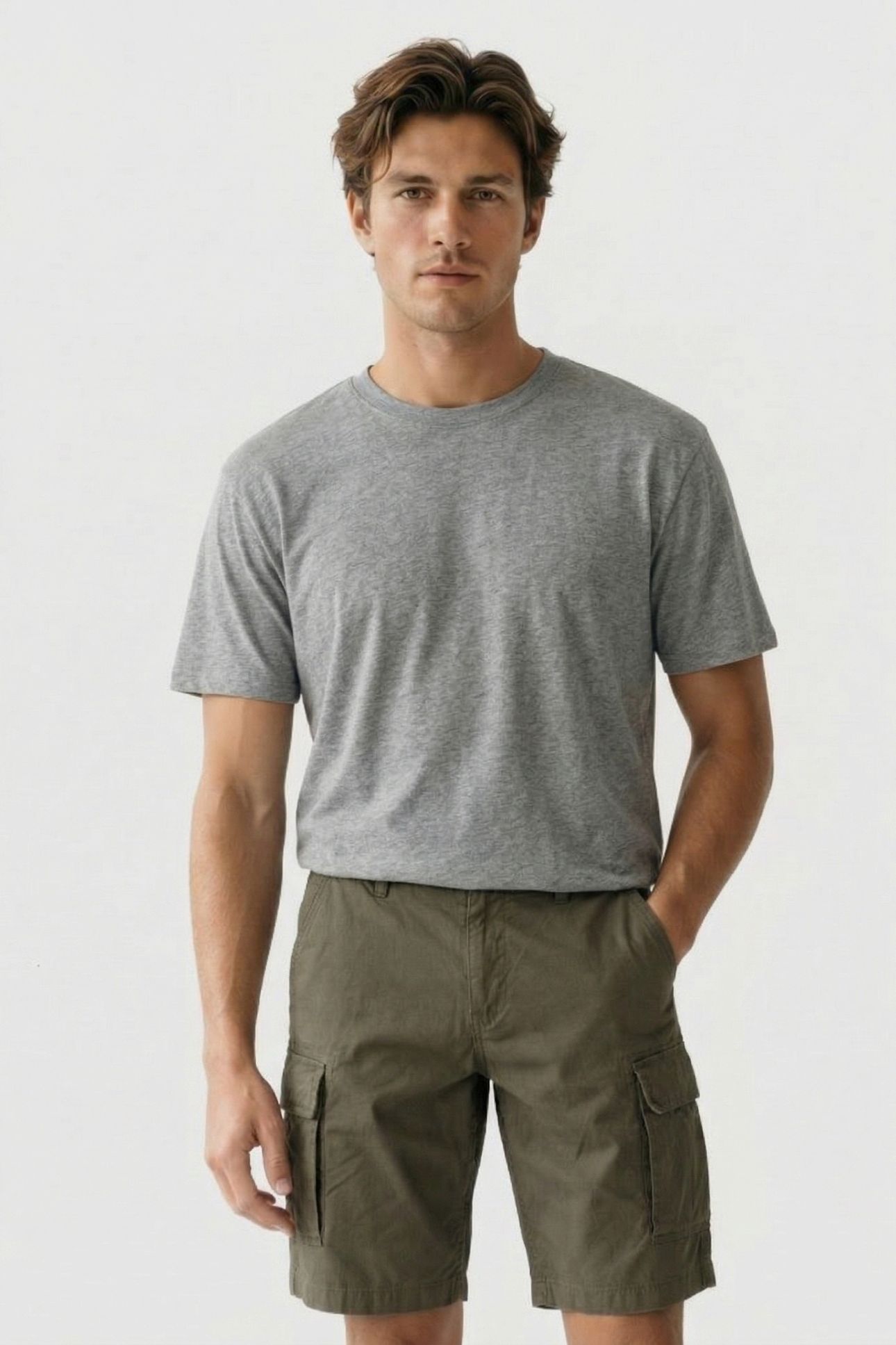 BROOKLINE POPLIN CARGO SHORT LEAF GREEN 2