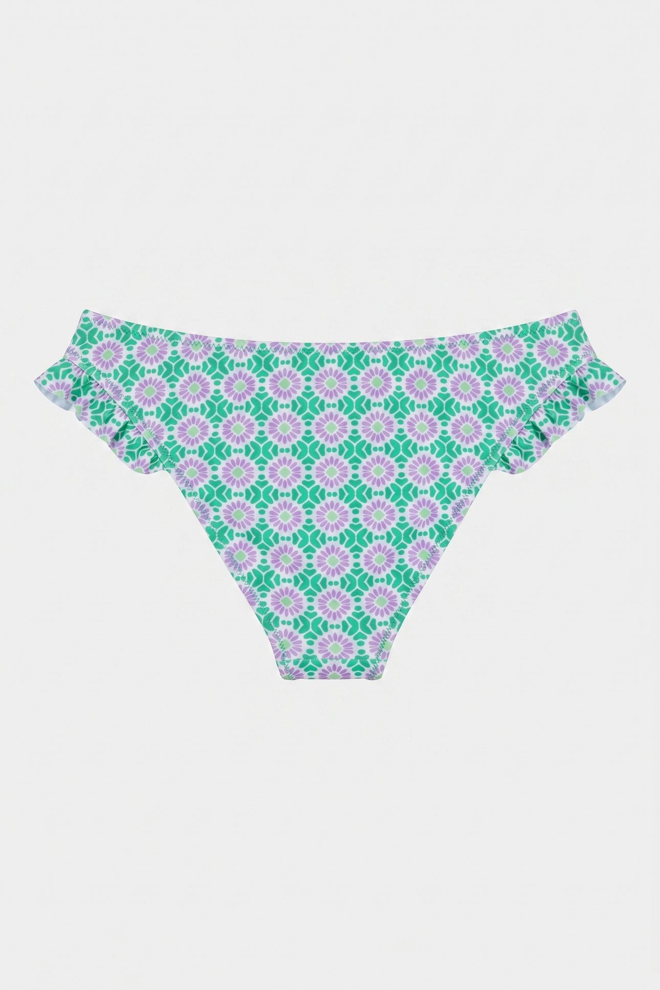 V-SHAPE BIKINI BOTTOM PORTO TILE FRESH GREEN 3