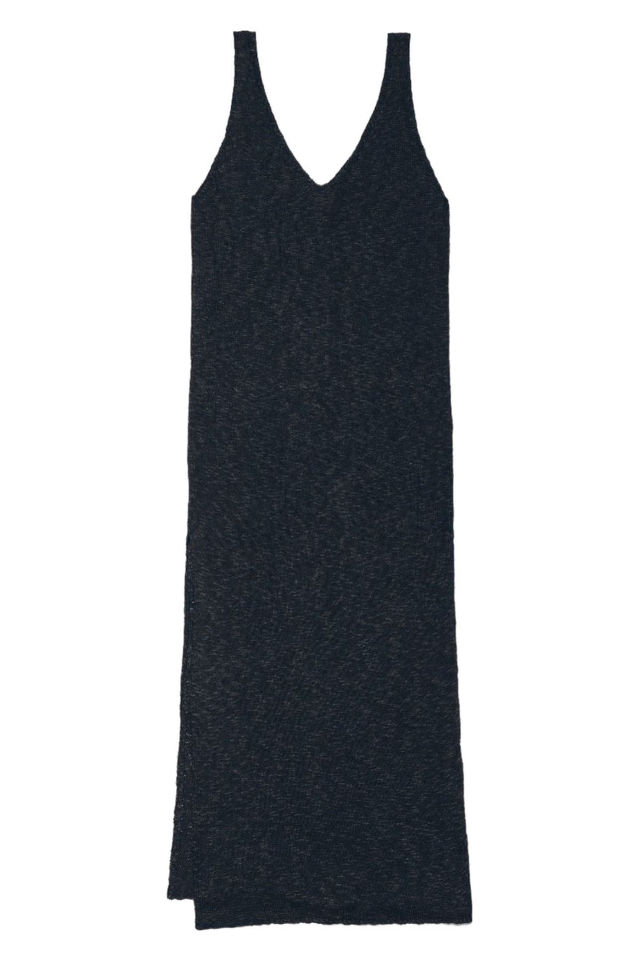 THE BLACK THIN LONG KNIT DRESS BLACK 3