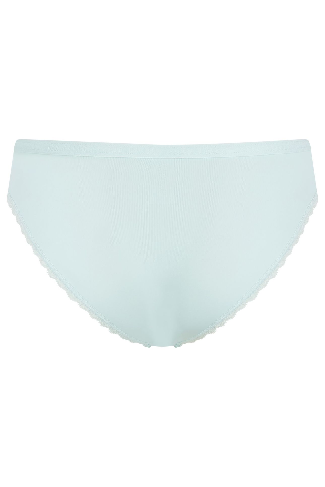 ZARIA 3PK SOLID BRIEF WITH LACE TRIM EGRET/BLUE/ALMOND 7