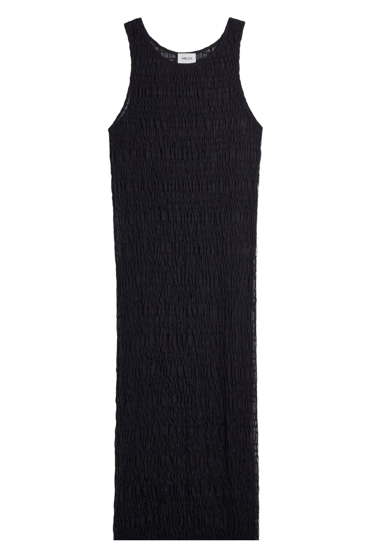 THE BLACK LONG SHEER DRESS BLACK 4
