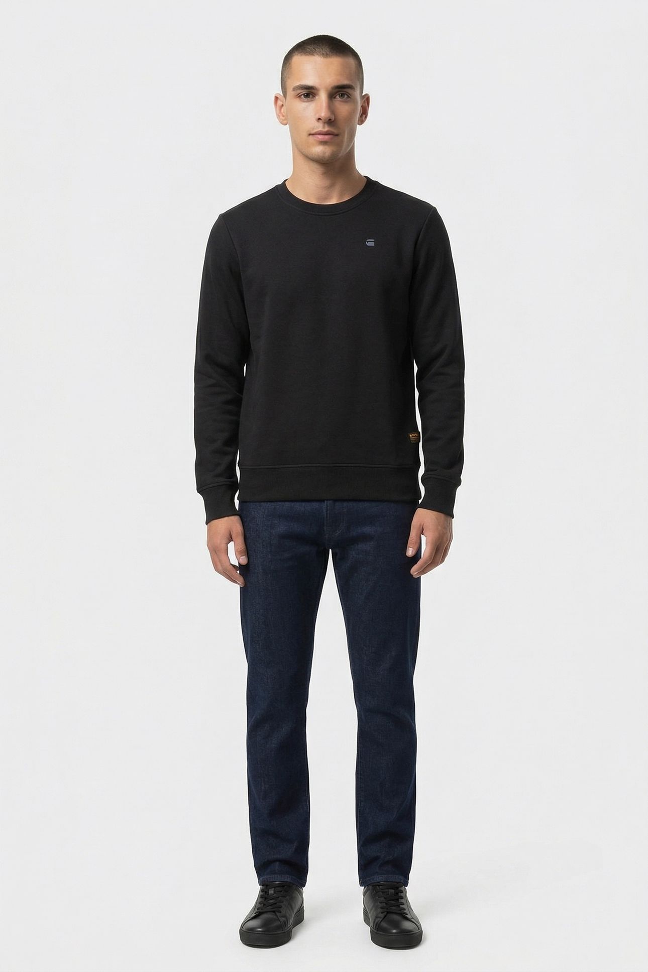 CREW SLIM SWEAT L/S DK BLACK 1