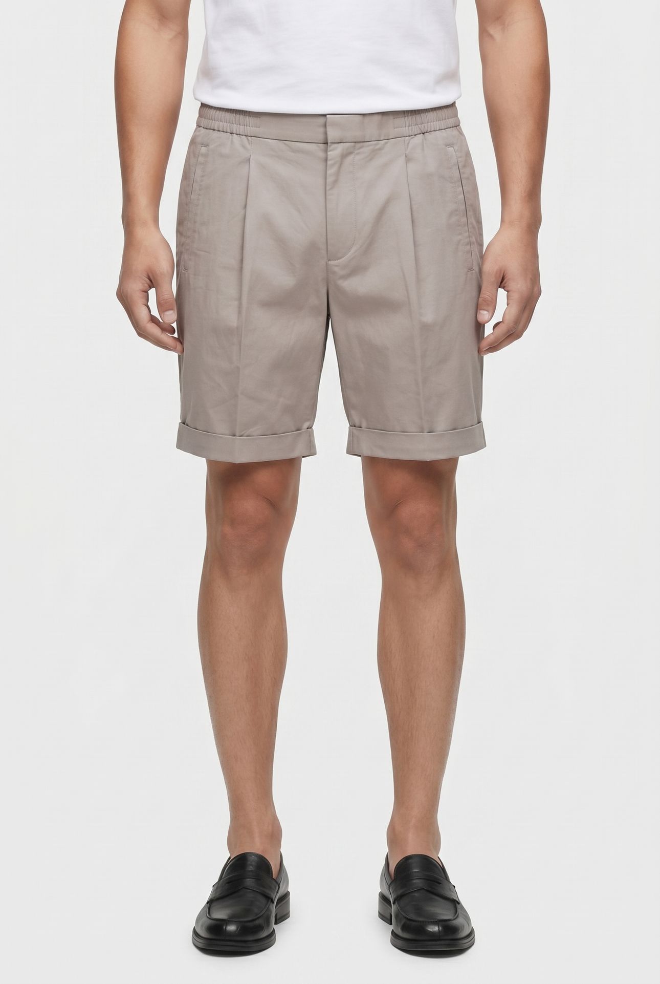 LINEN BLEND SHORT NEUTRAL 1