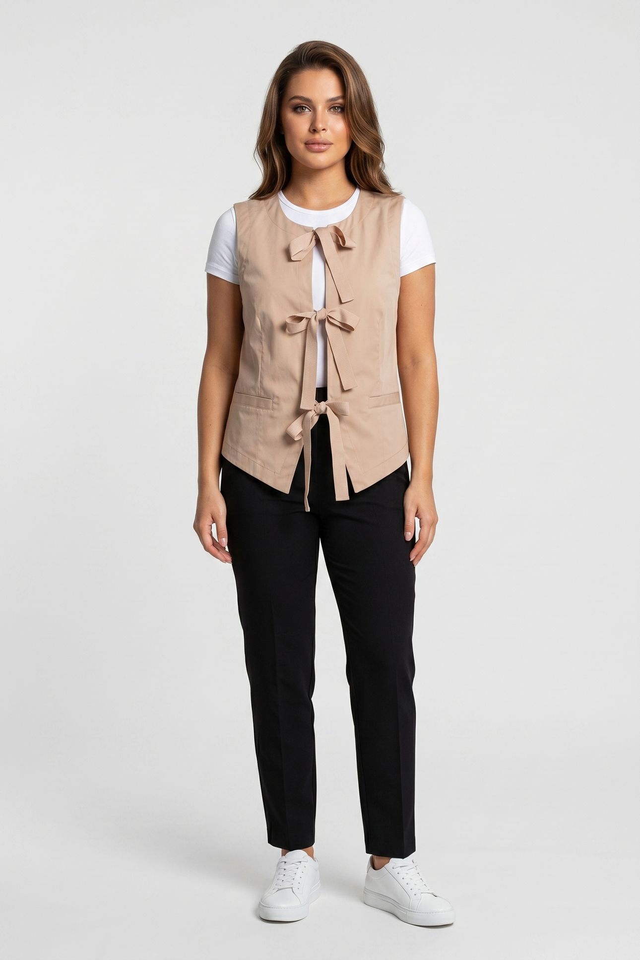 GILET COTTON STRETCH SESAME 1