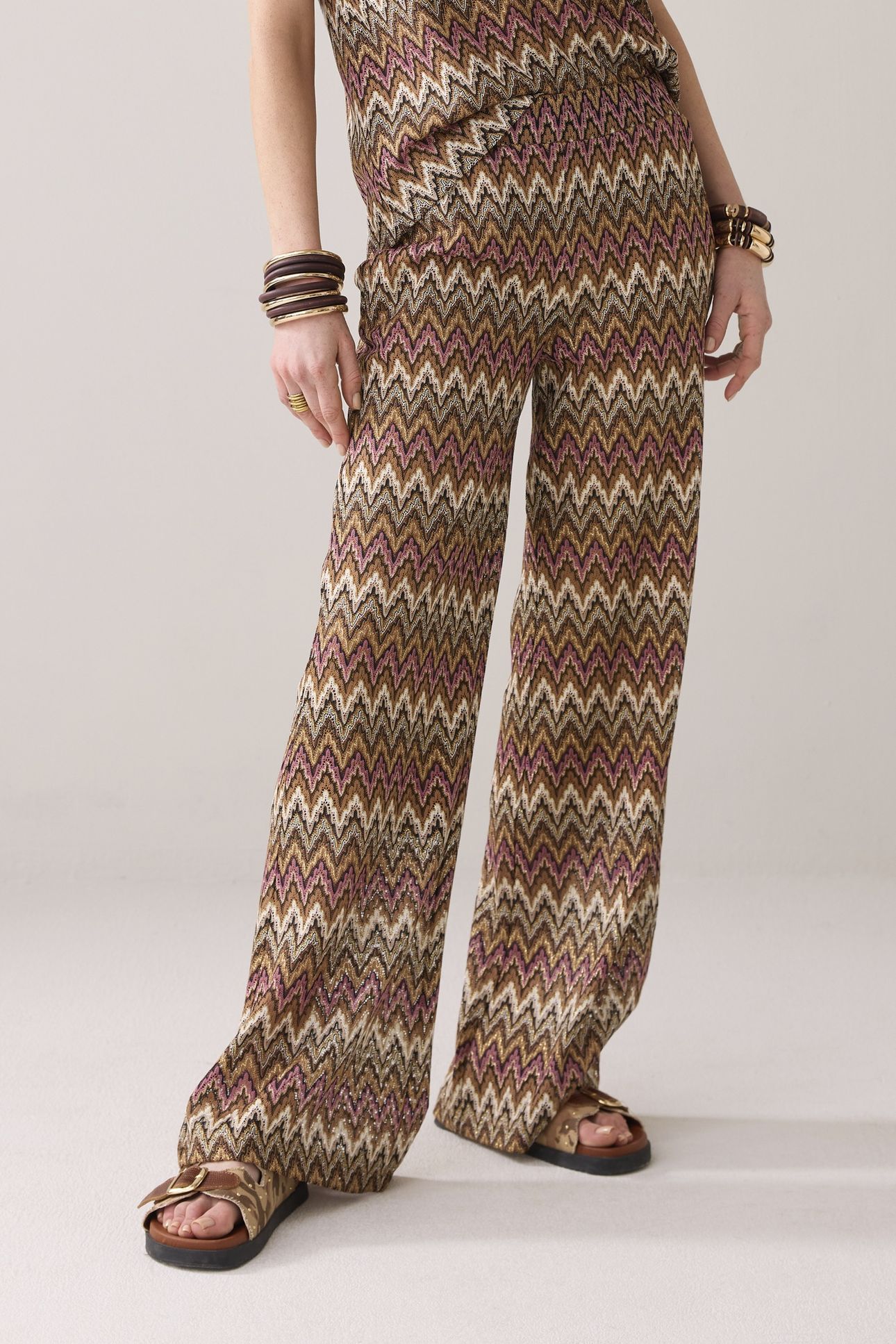 WIDE LEG ZIG ZAG PANT MULTICOLOUR 1
