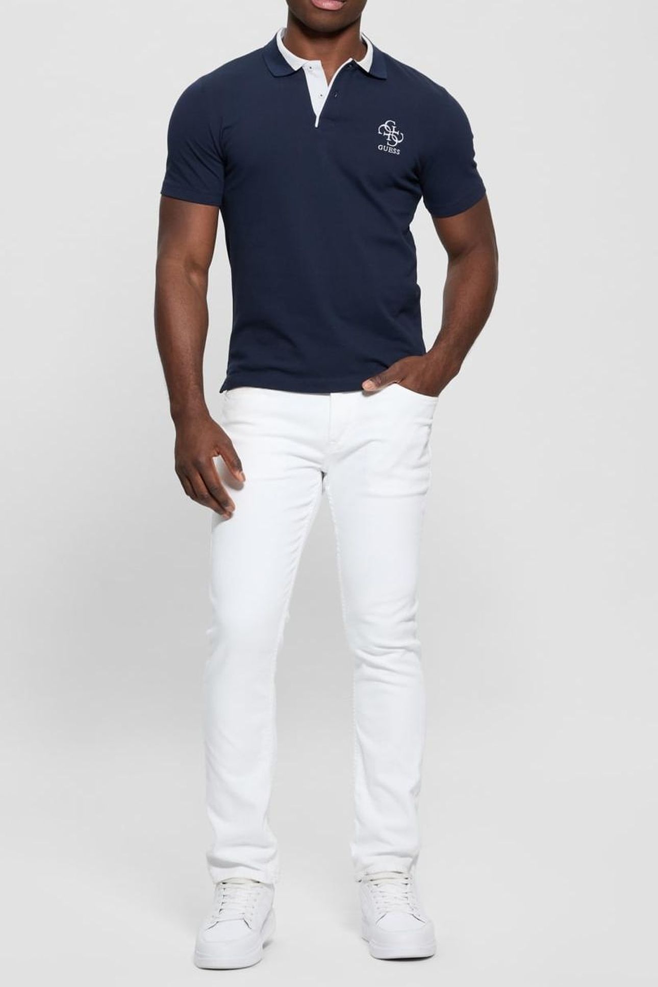 GUESS ECO LYLE SS POLO SMART BLUE 3