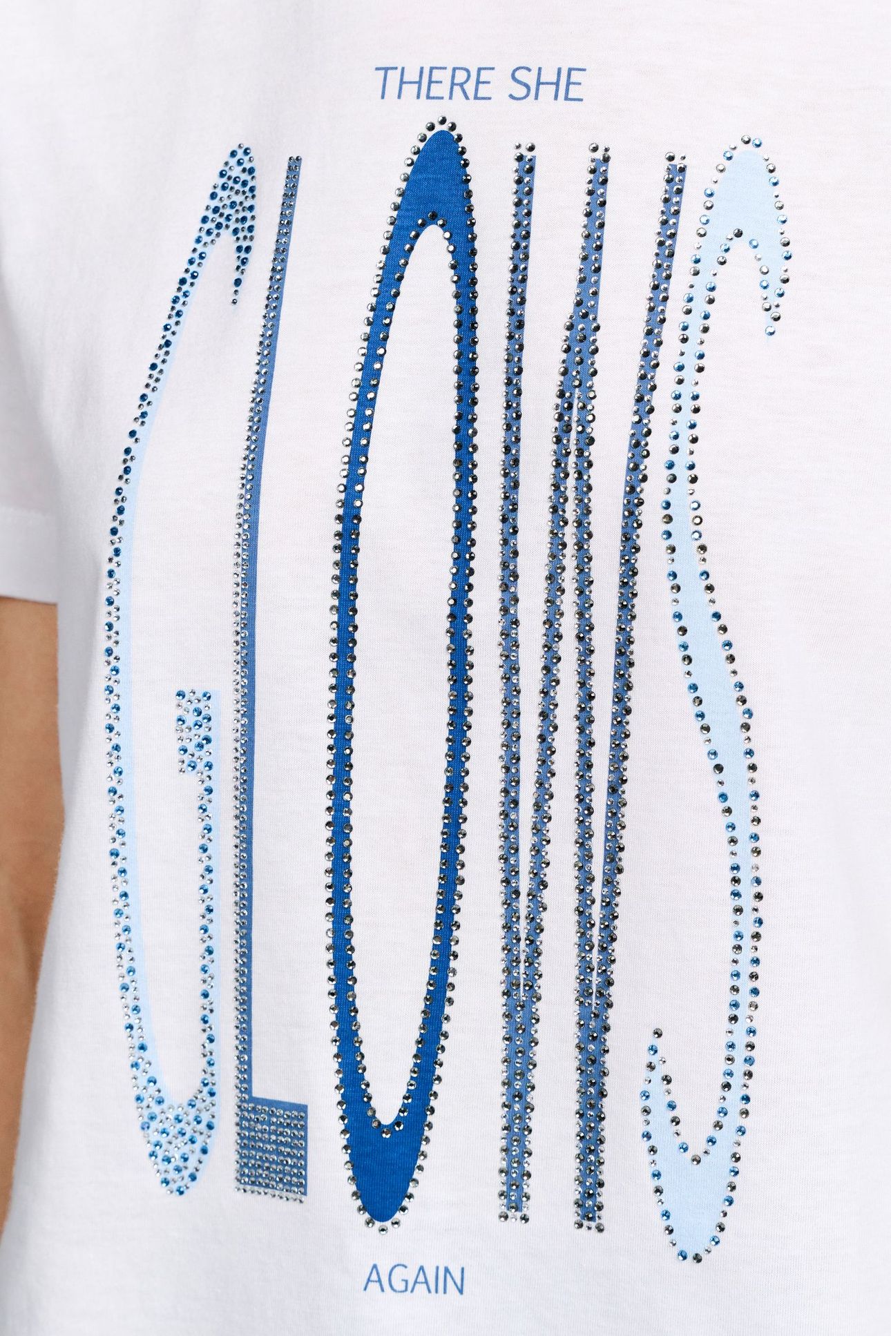 ELEGANT FIT T-SHIRT "THERE SHE GLOWS AGAIN" ORGANIC WHITE 5
