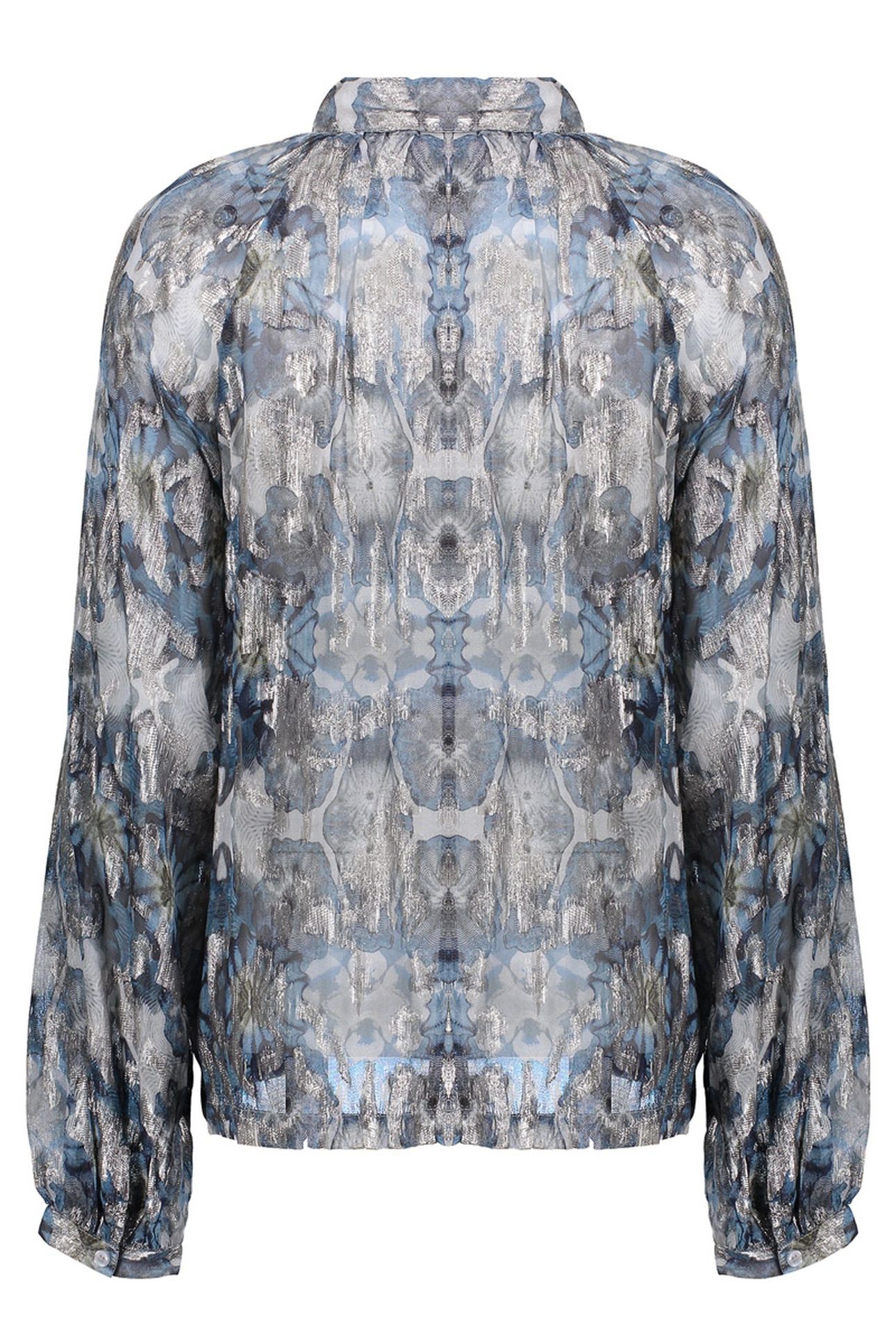 BLOUSE BLUE/SILVER 2