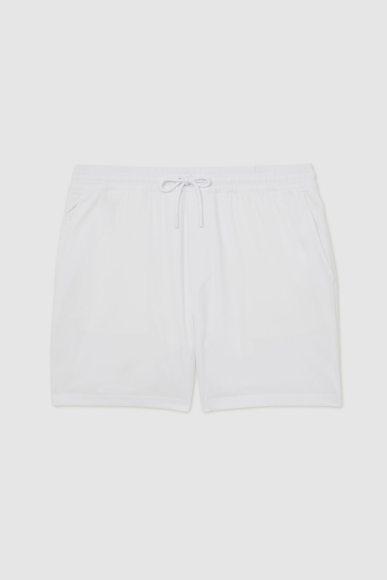 PLAIN DRAWSTRING SWIMSHORT WHITE 5