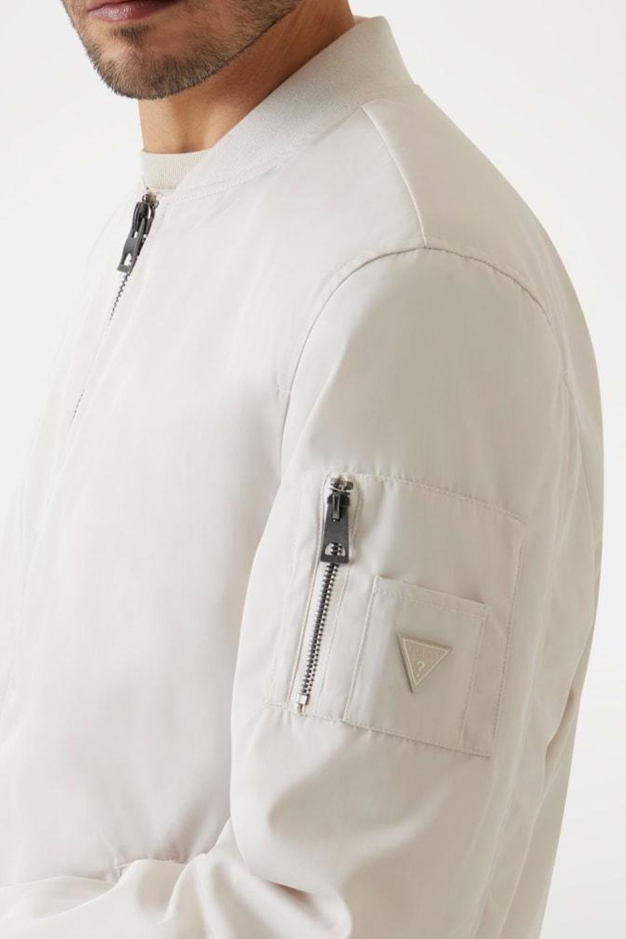 GUESS ECO SATIN BOMBER MUTED STONE 6