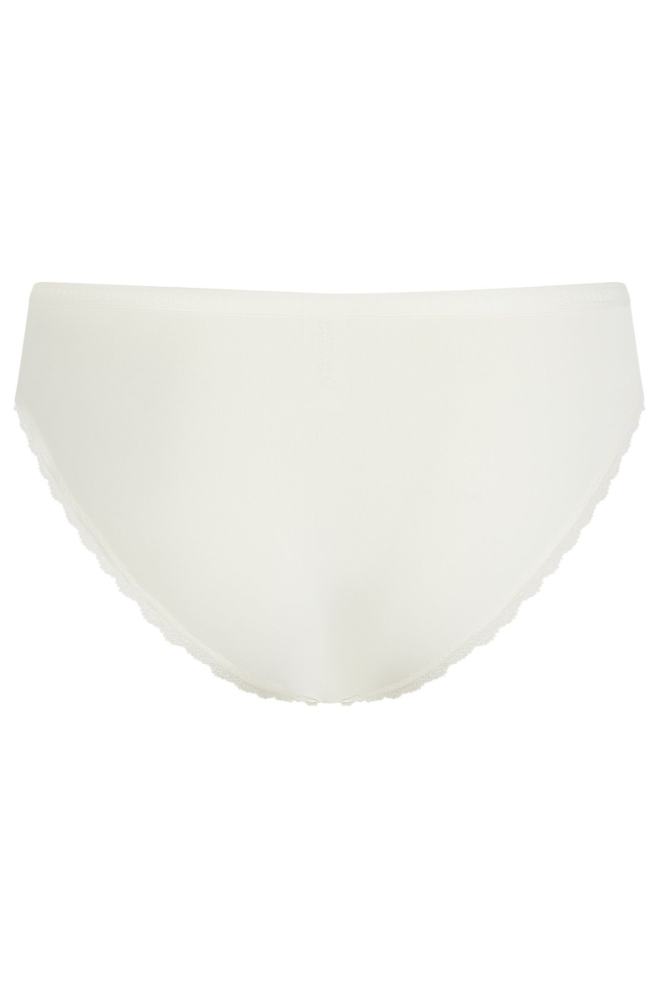 ZARIA 3PK SOLID BRIEF WITH LACE TRIM JET BLACK/EGRET/AZALEA 6