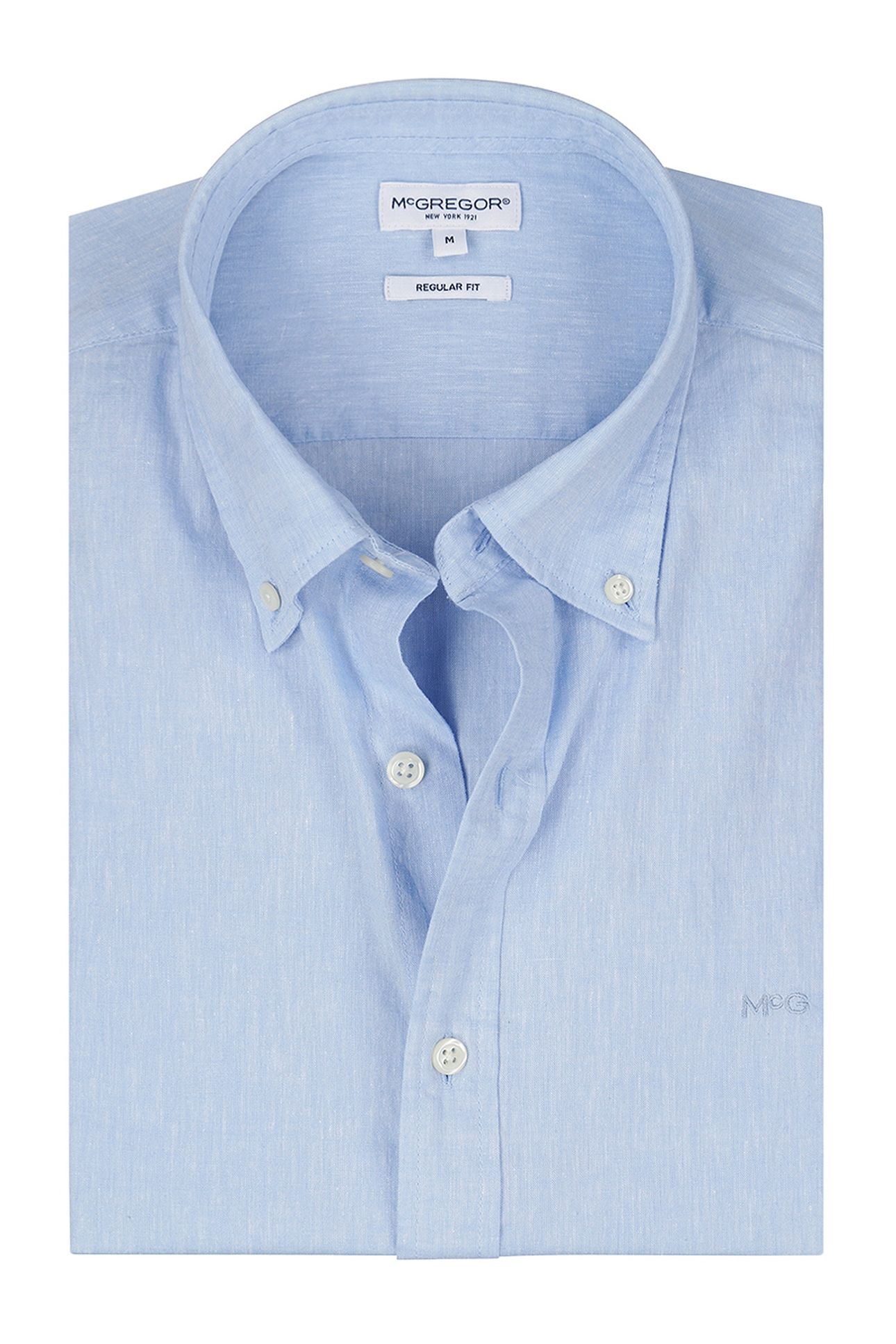 COTTON/LINNEN SHIRT LIGHT BLUE 3