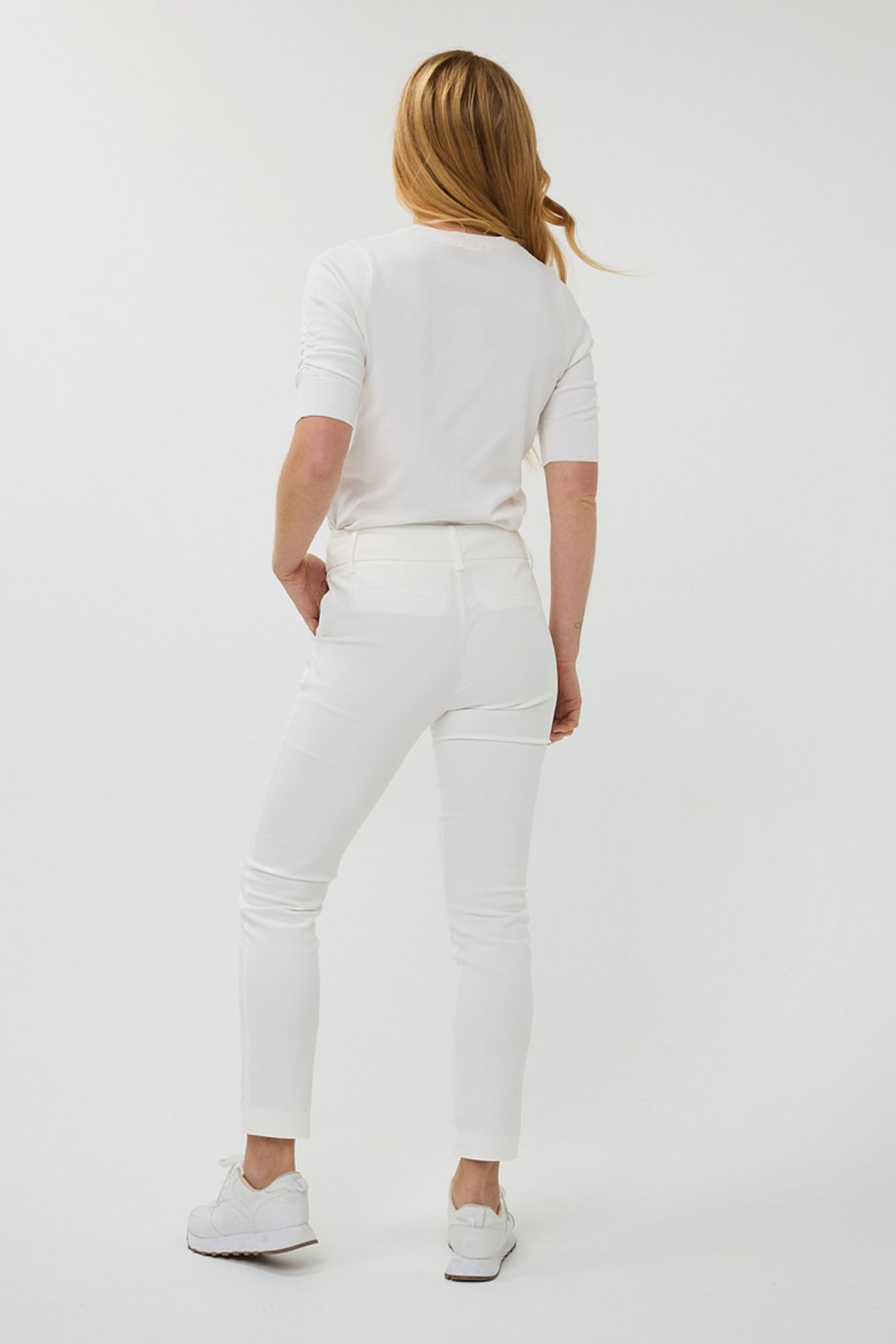 TROUSERS CHINO STRETCH OFF WHITE 4