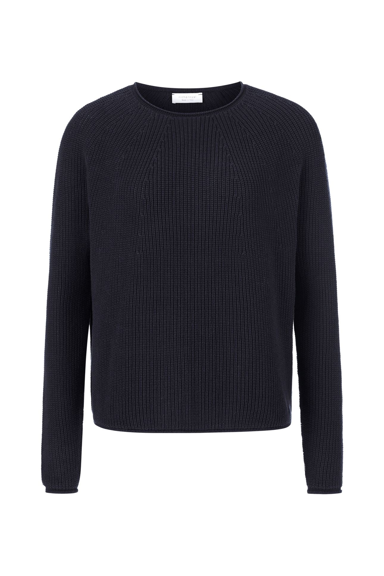 SEAMLESS CREW-NECK HALF CARDIGAN BLACK 3