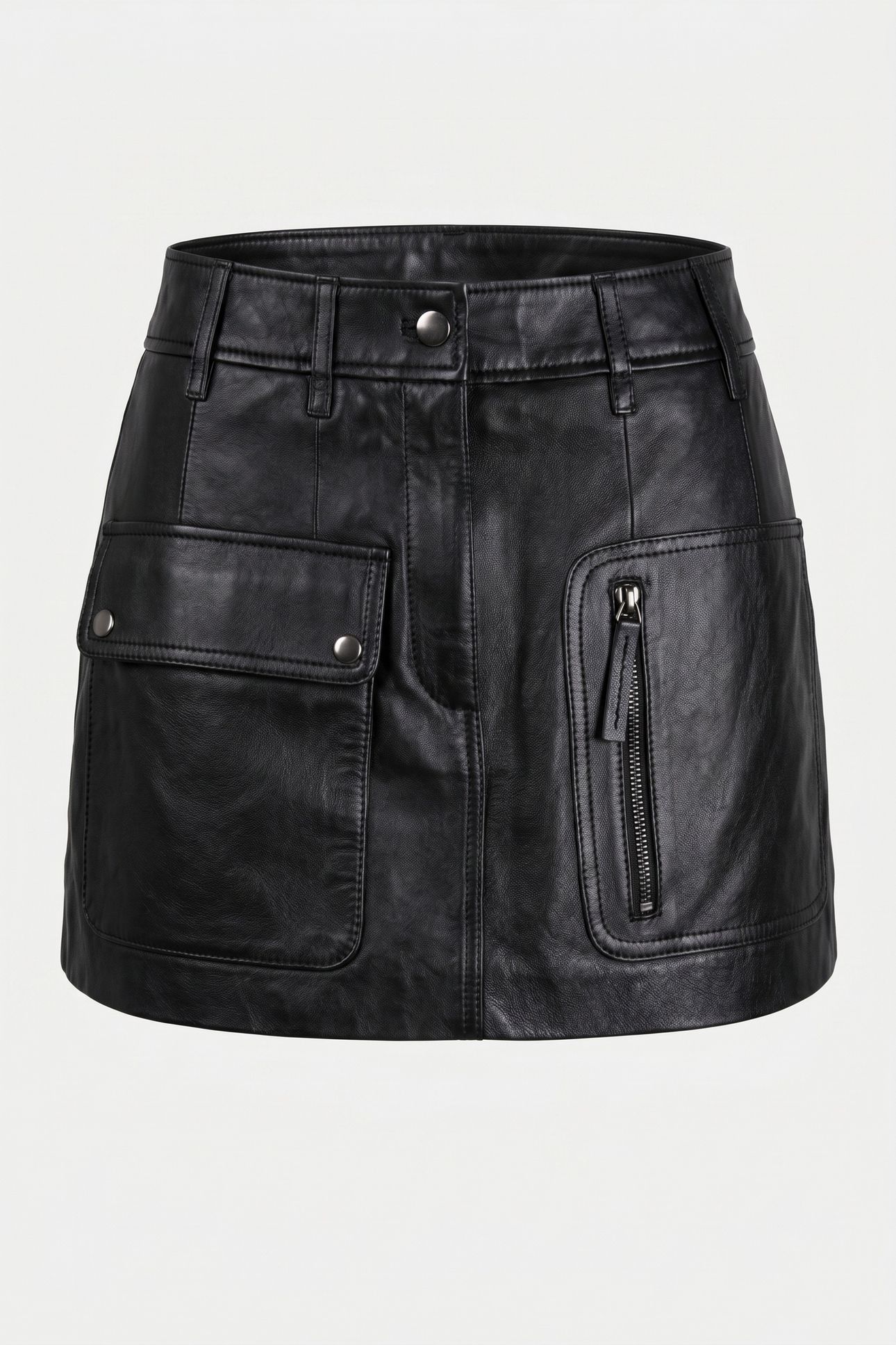 NOOMI LEATHER SKIRT BLACK 4