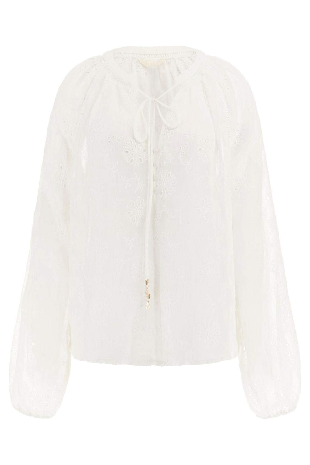 GUESS ECO LS DANIÈLE EMBRO TOP PURE WHITE 1
