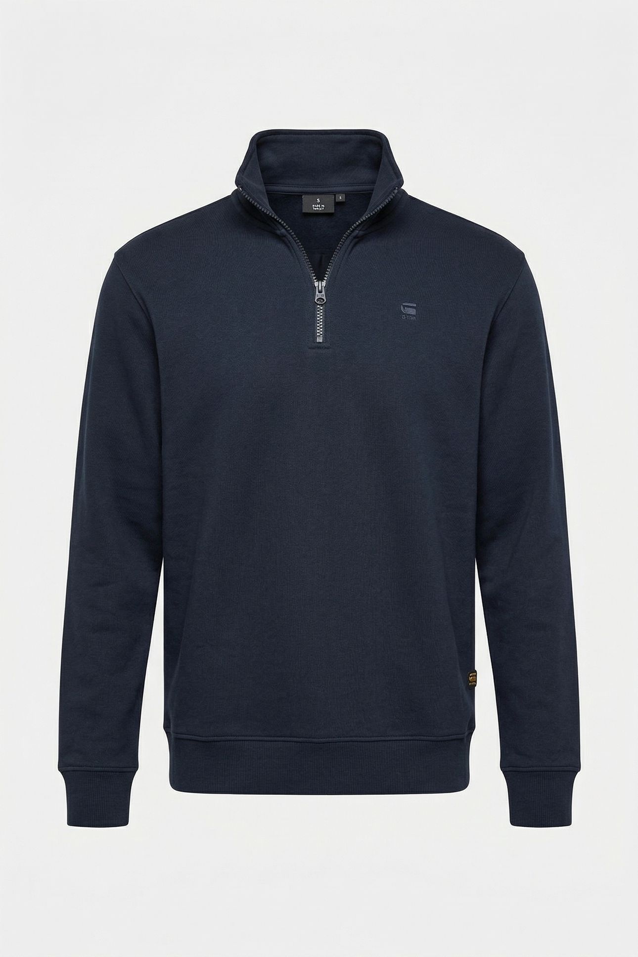 HALF ZIP STAND UP COLLAR SWEAT L/S BLUE 3