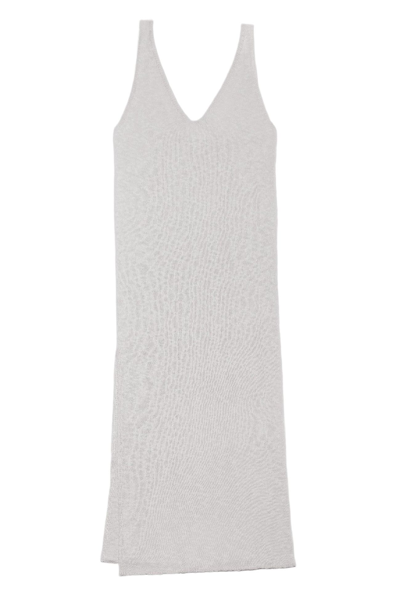 THE LIGHT THIN LONG KNIT DRESS WHITE 3