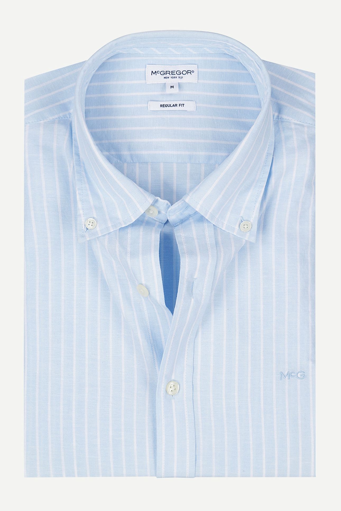 COTTON/LINNEN STRIPE SHIRTS LIGHT BLUE 3