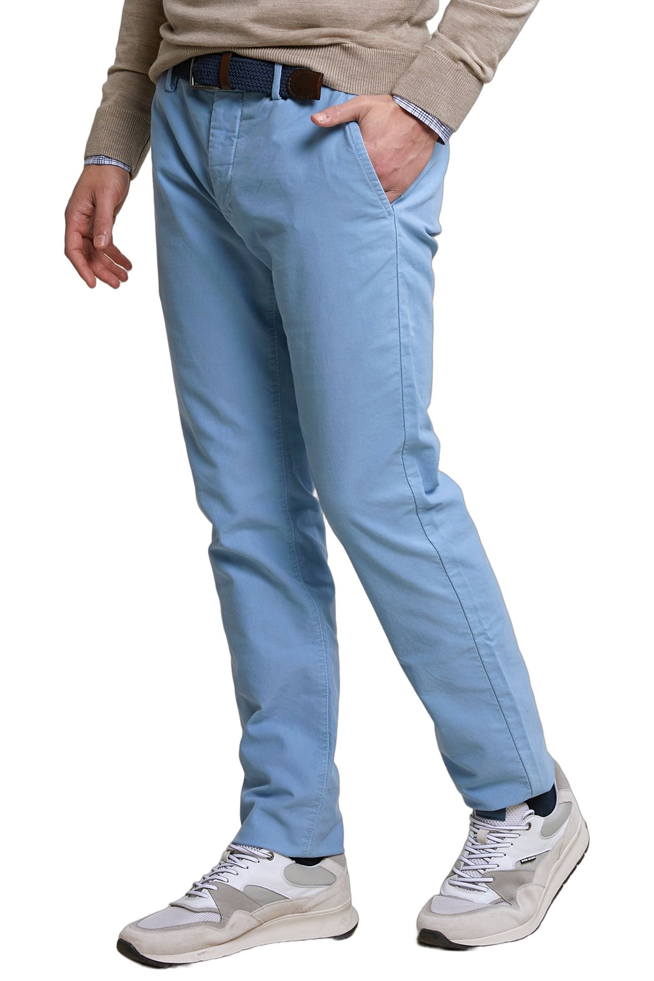 SLIM FIT BASIC CHINO PANTS STRETCH STONE 1