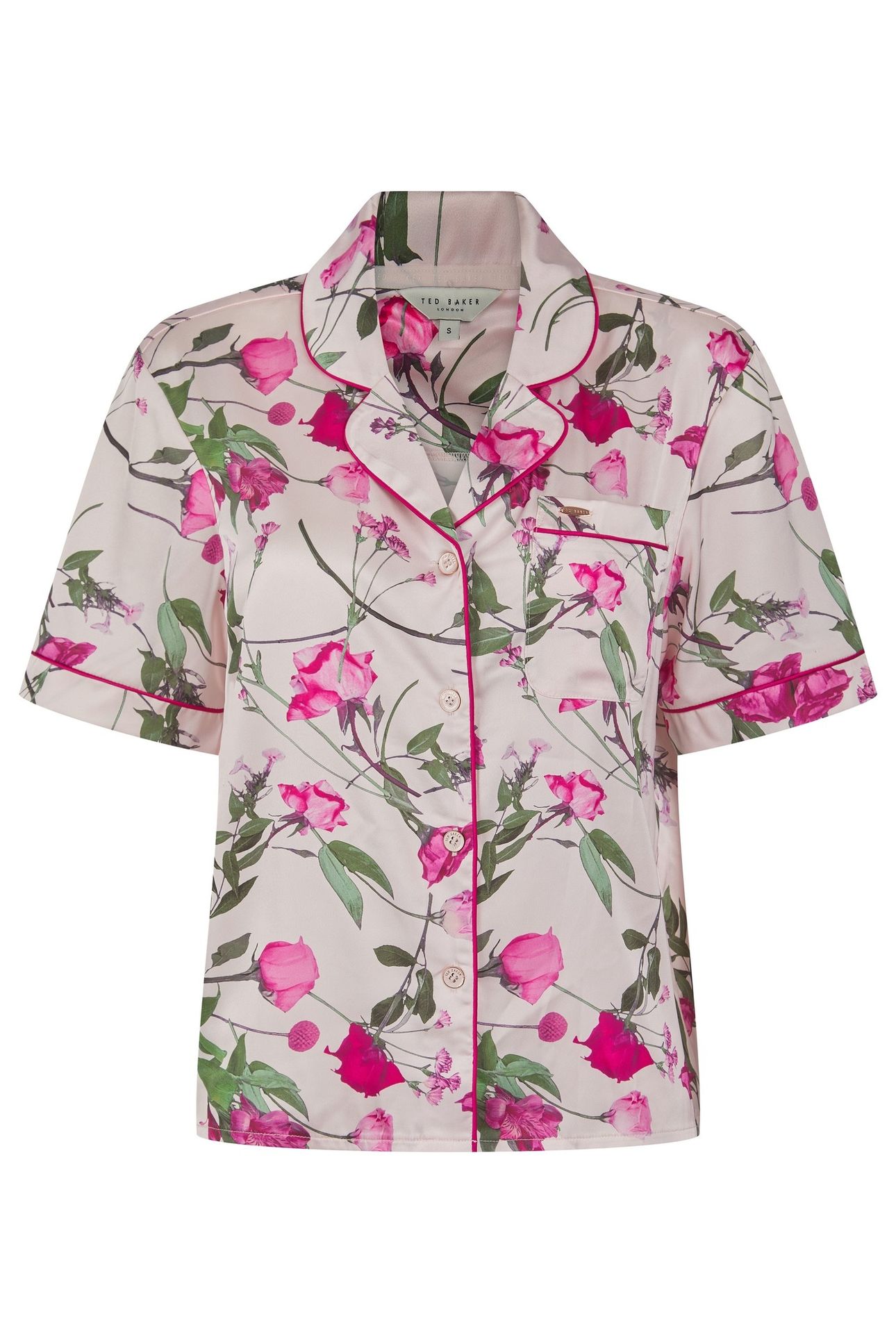 PENNY SHORT SATIN PJ LIGHT PINK DIGITAL PRINT 3