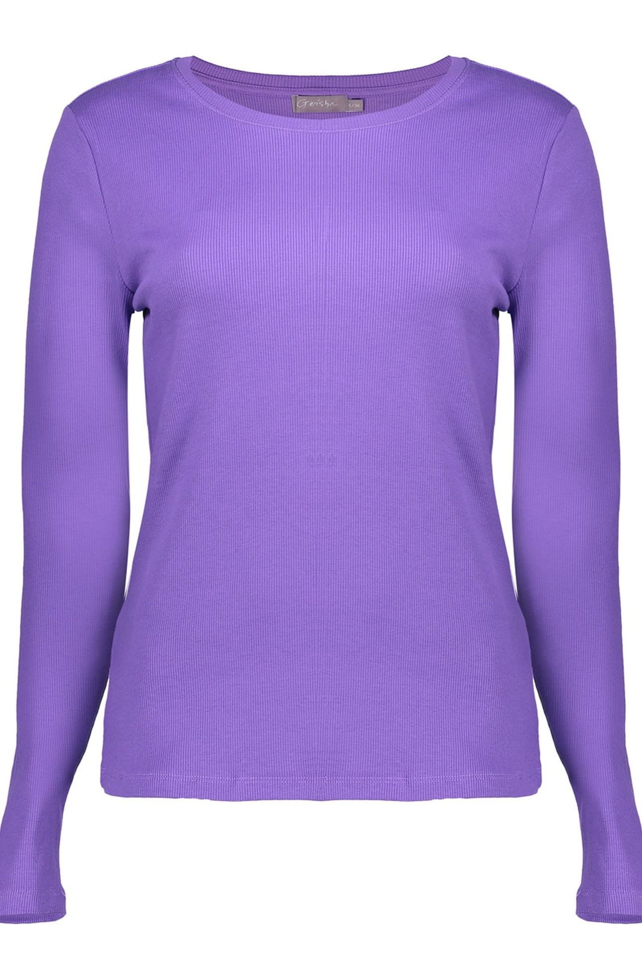 T-SHIRT RIB ROUND NECK PURPLE 1