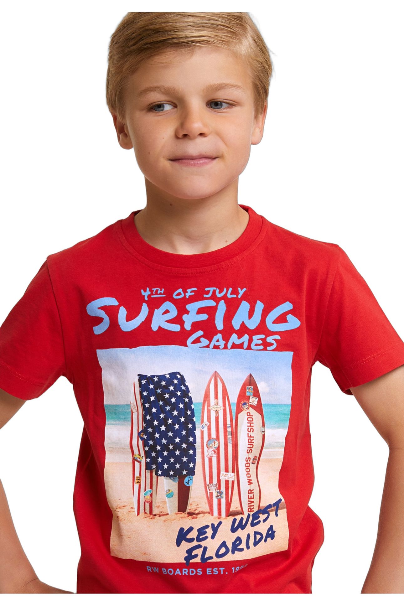NORMAL FIT BASIC T-SHIRT SHORT SLEEVES HARVARD RED 4