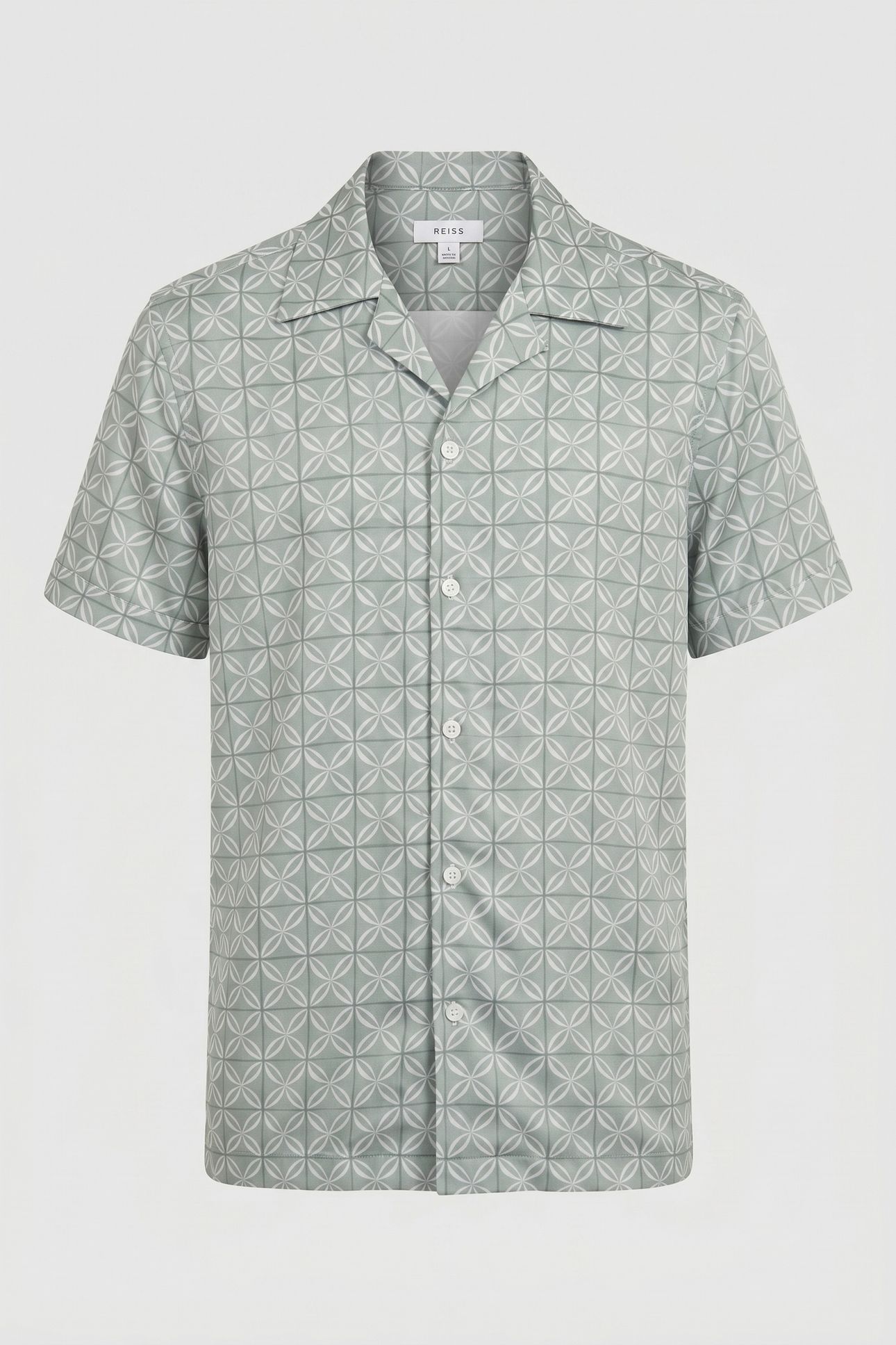 PRINTED CUBAN COLLAR SAGE 3